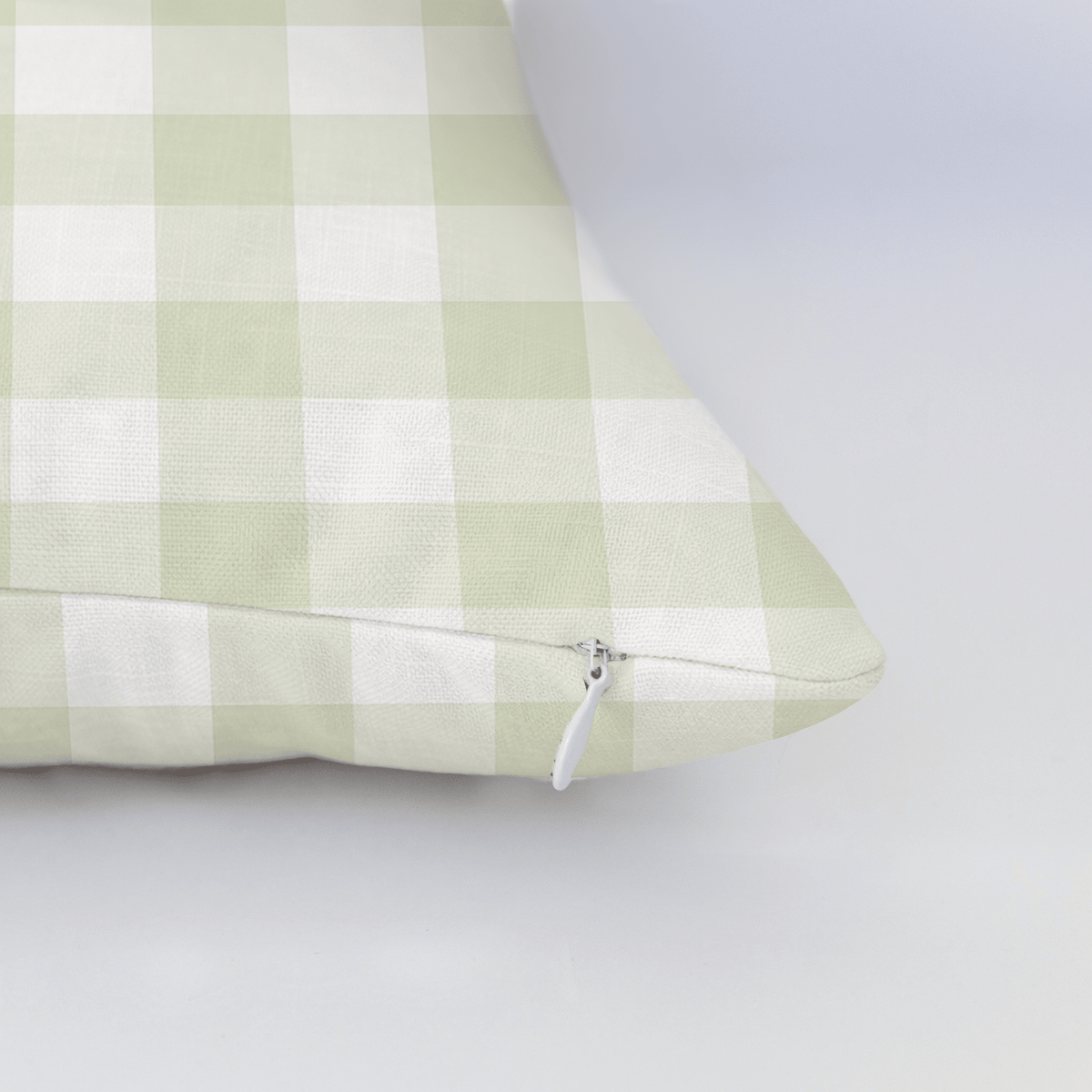 Mint To Be Soft Mint Gingham Throw Pillow - Lemon Park
