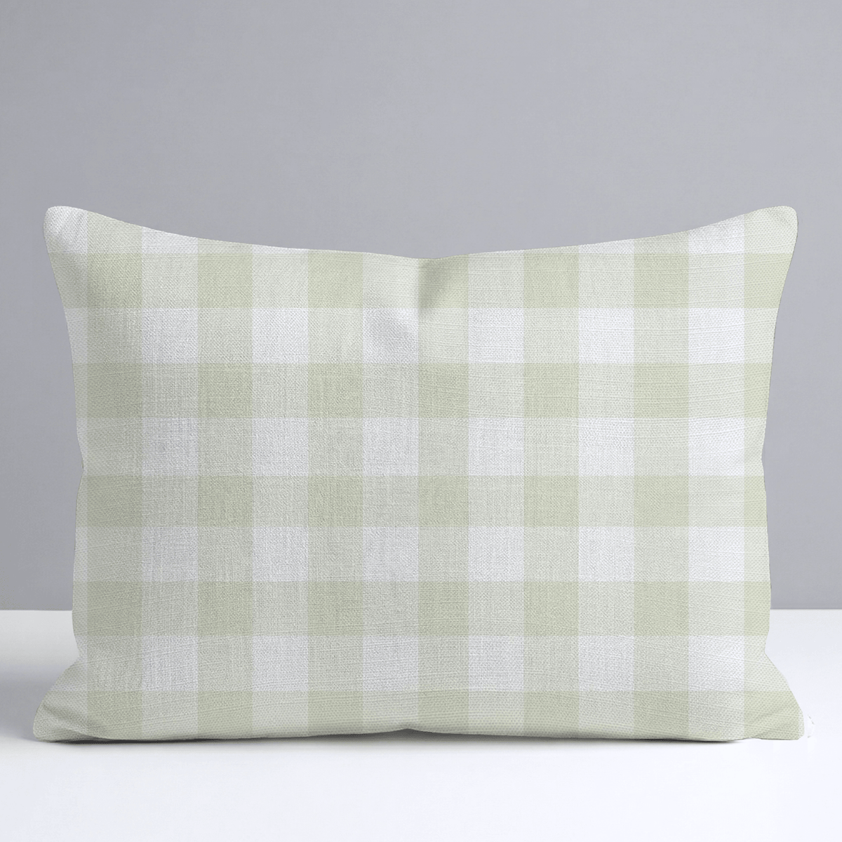 Mint To Be Soft Mint Gingham Throw Pillow - Lemon Park