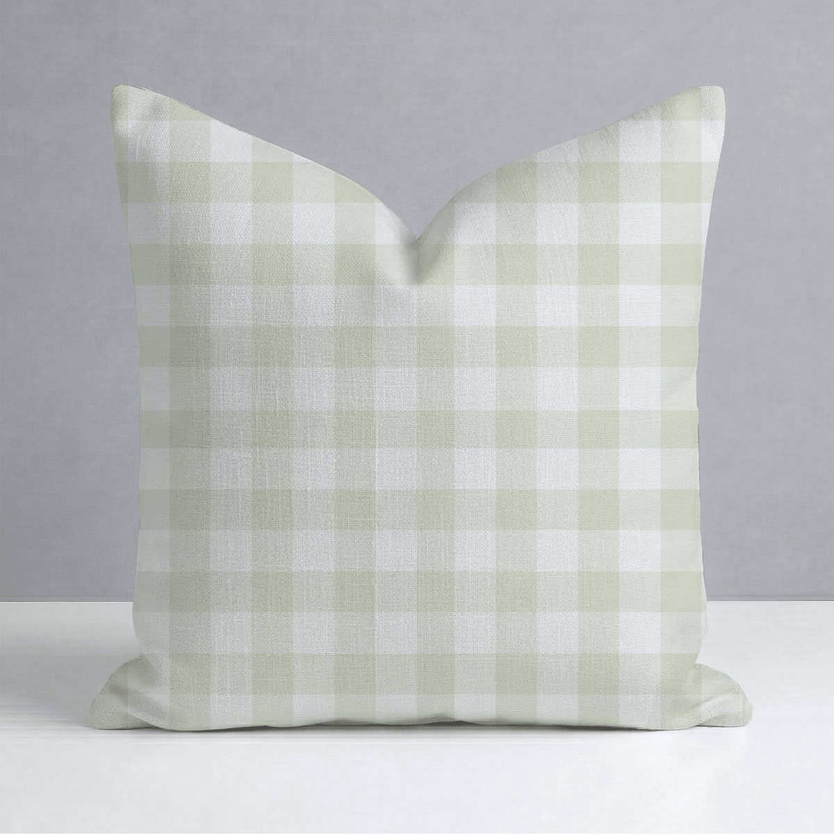 Mint To Be Soft Mint Gingham Throw Pillow - Lemon Park