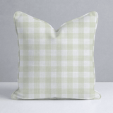 Mint To Be Soft Mint Gingham Throw Pillow - Lemon Park