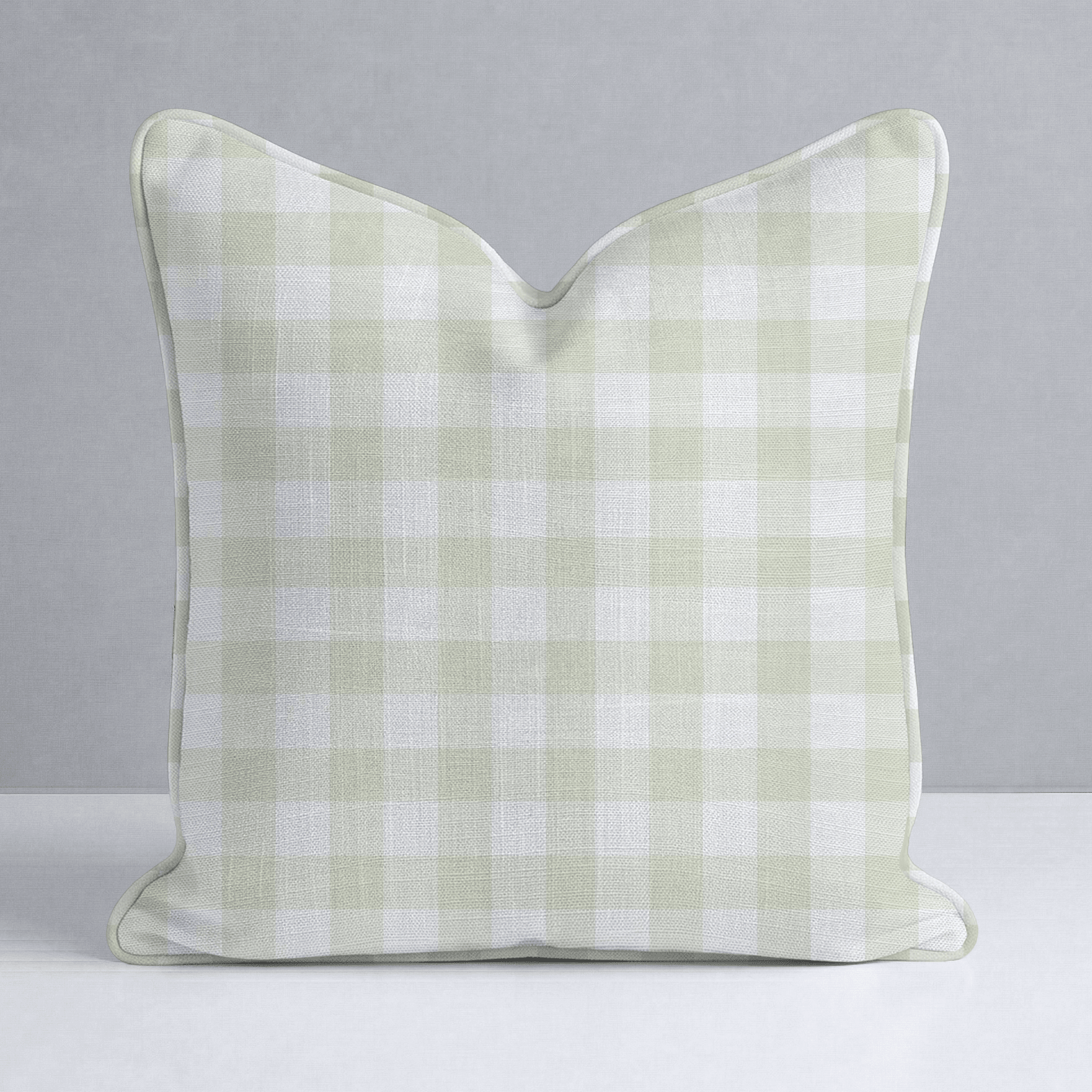 Mint To Be Soft Mint Gingham Throw Pillow - Lemon Park
