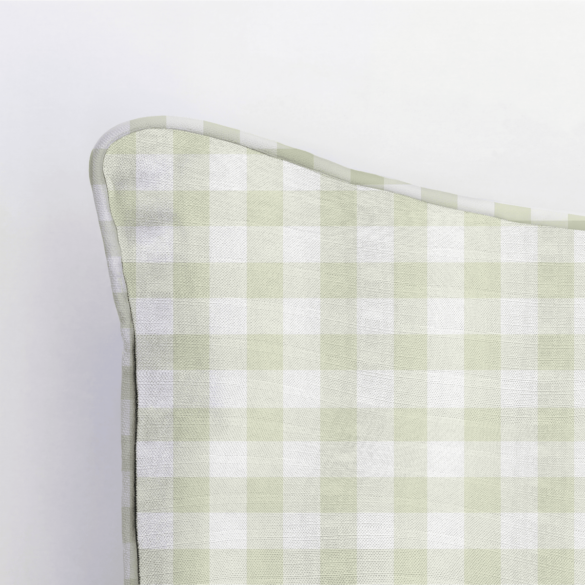 Mint To Be Soft Mint Gingham Throw Pillow - Lemon Park