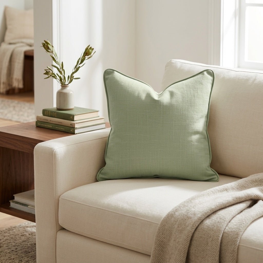 Mint To Be Soft Mint Throw Pillow - Lemon Park