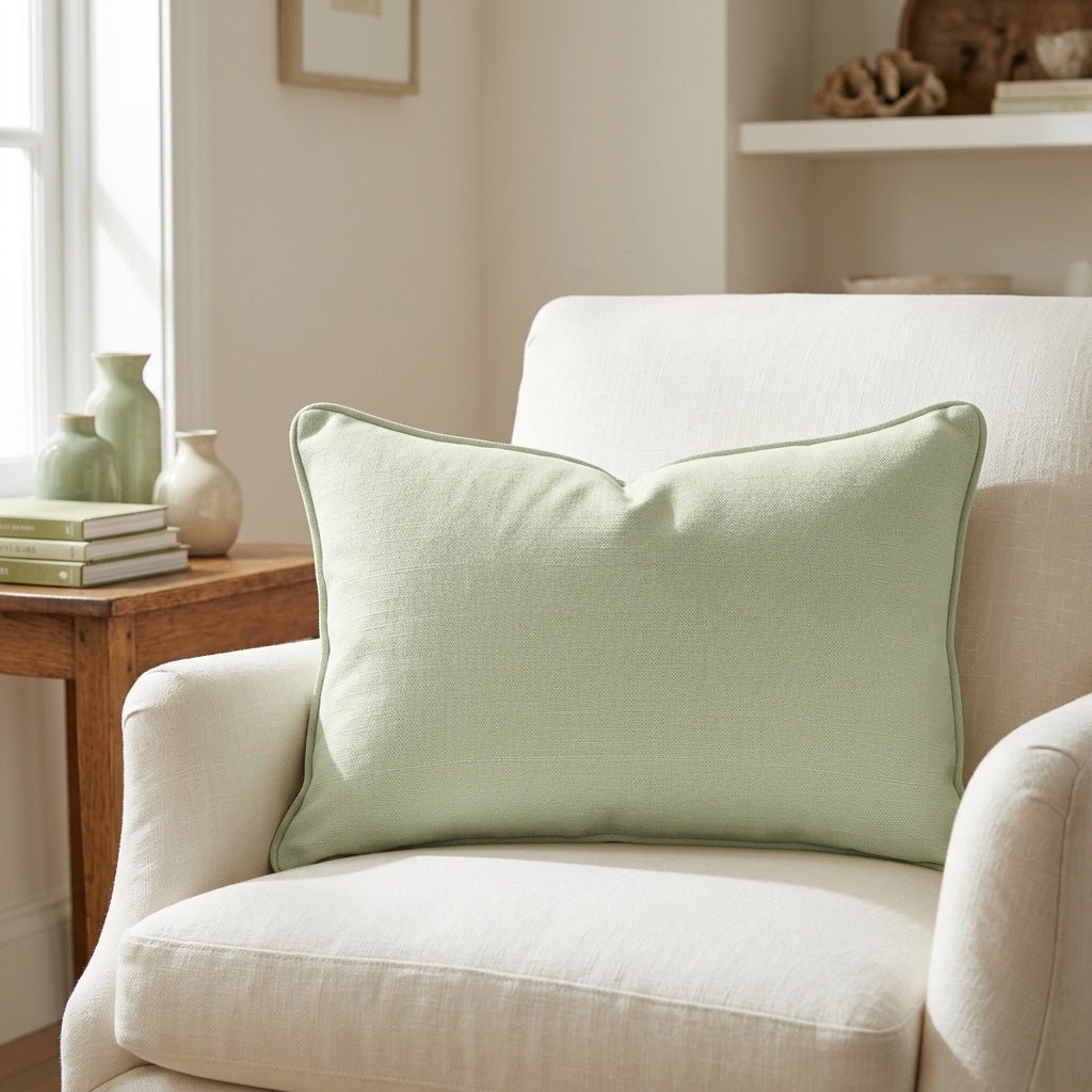 Mint To Be Soft Mint Throw Pillow - Lemon Park