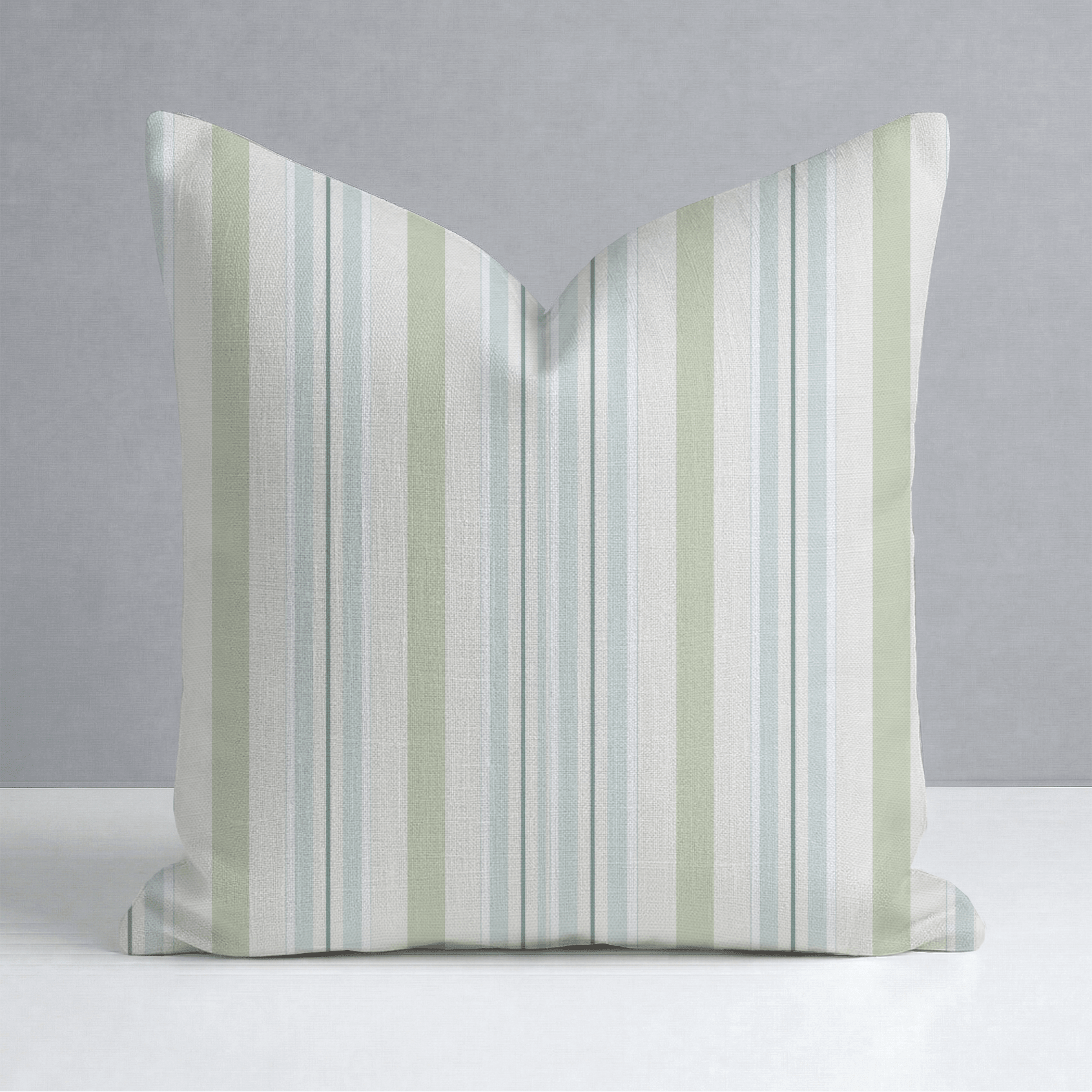 Mint To Be Stripes Throw Pillow - Lemon Park