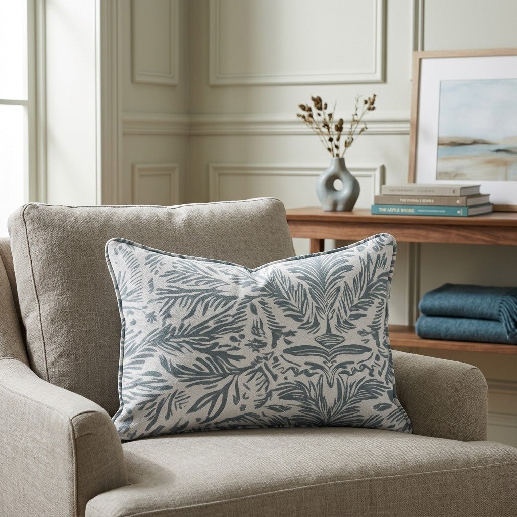 Miss Magnolia Blue Throw Pillow - Lemon Park