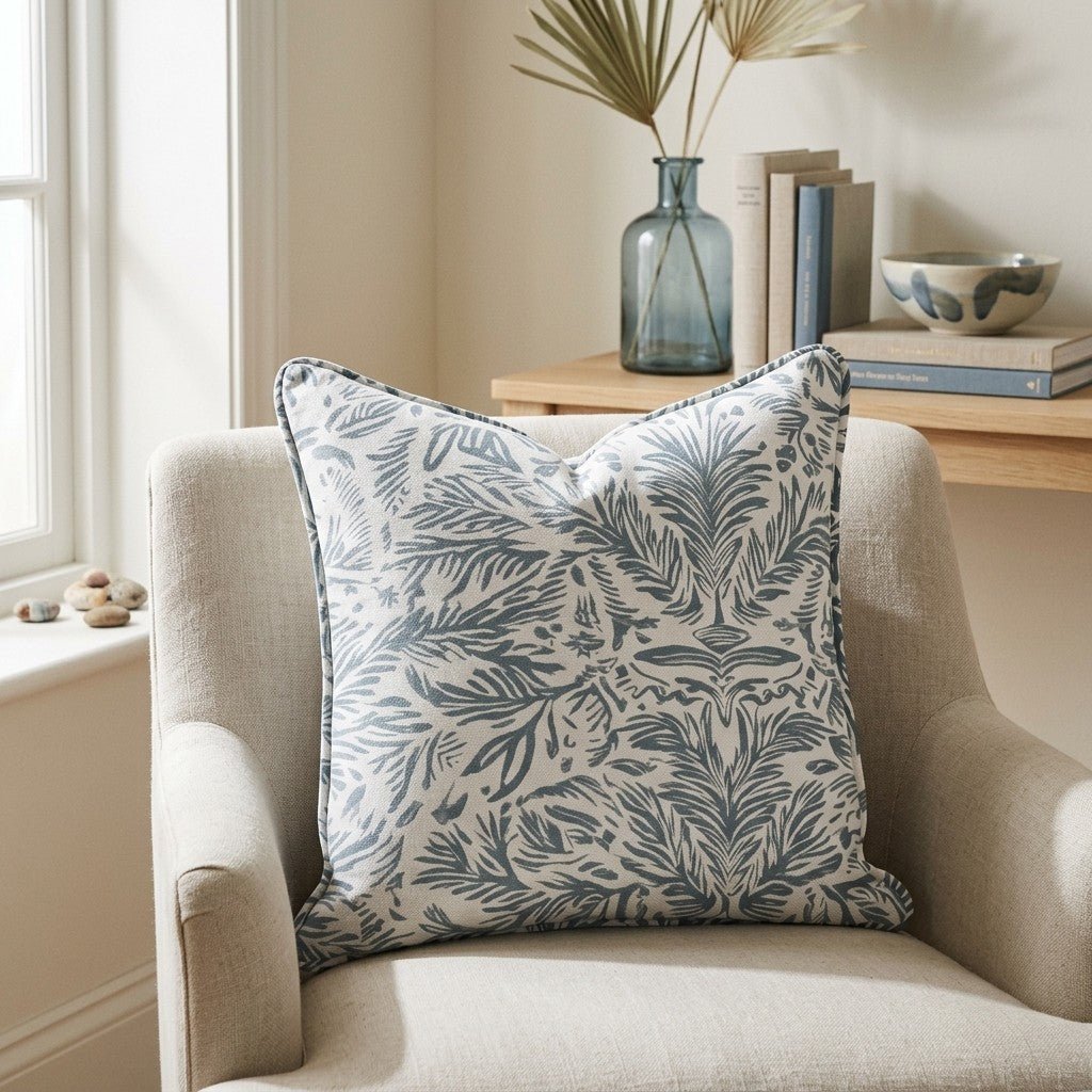 Miss Magnolia Blue Throw Pillow - Lemon Park