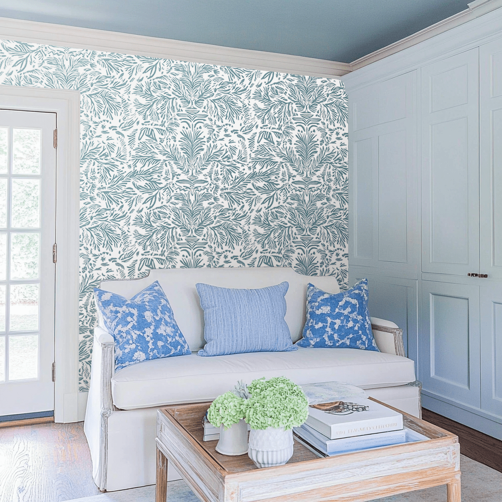 Miss Magnolia Blue Wallpaper - Lemon Park