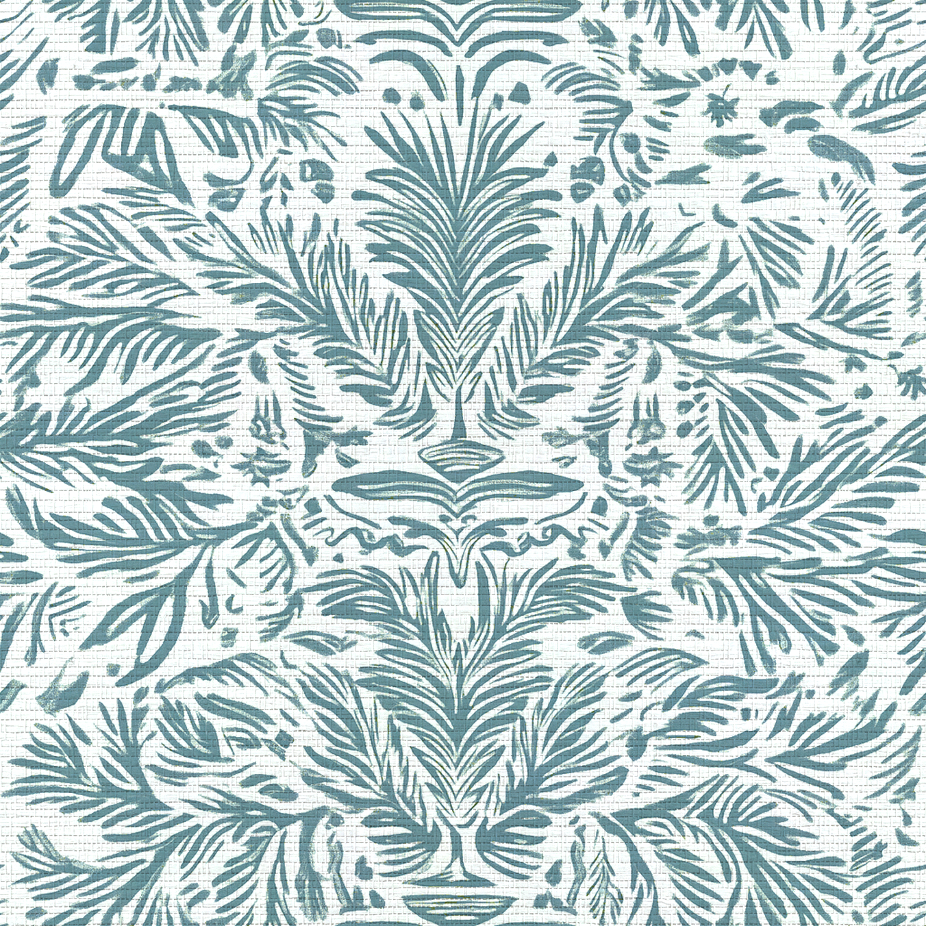 Miss Magnolia Blue Faux Grasscloth Wallpaper