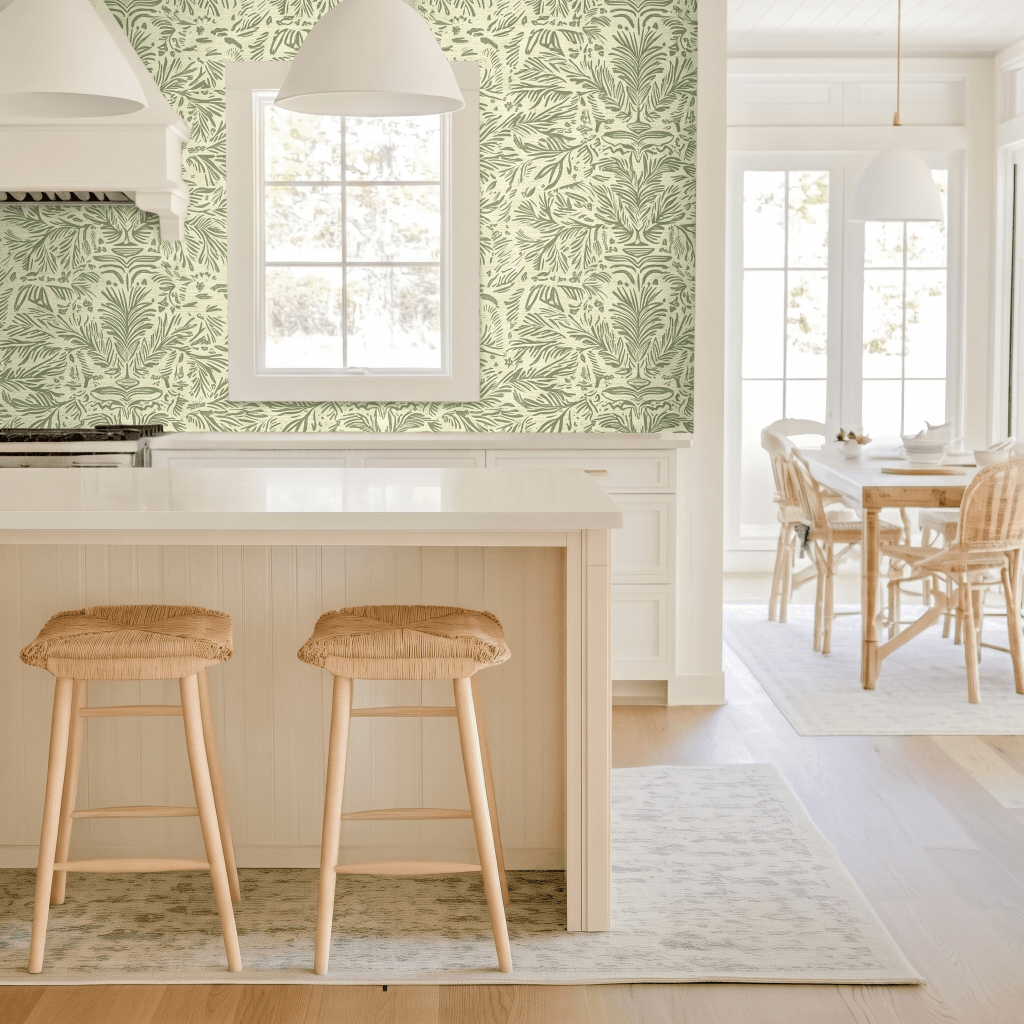 Miss Magnolia Faux Grasscloth Wallpaper - Lemon Park