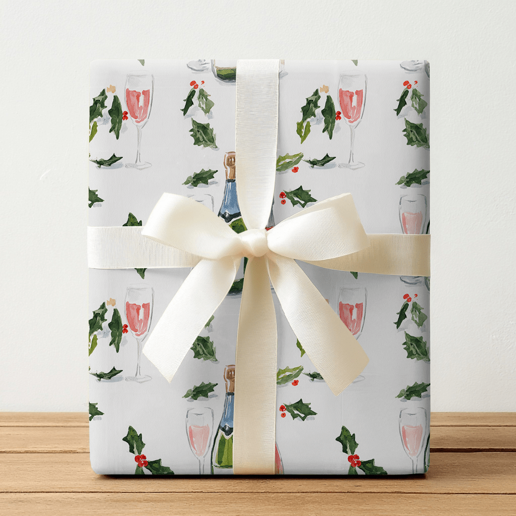 Mistletoe & Bubbly - Wrapping Paper - Lemon Park