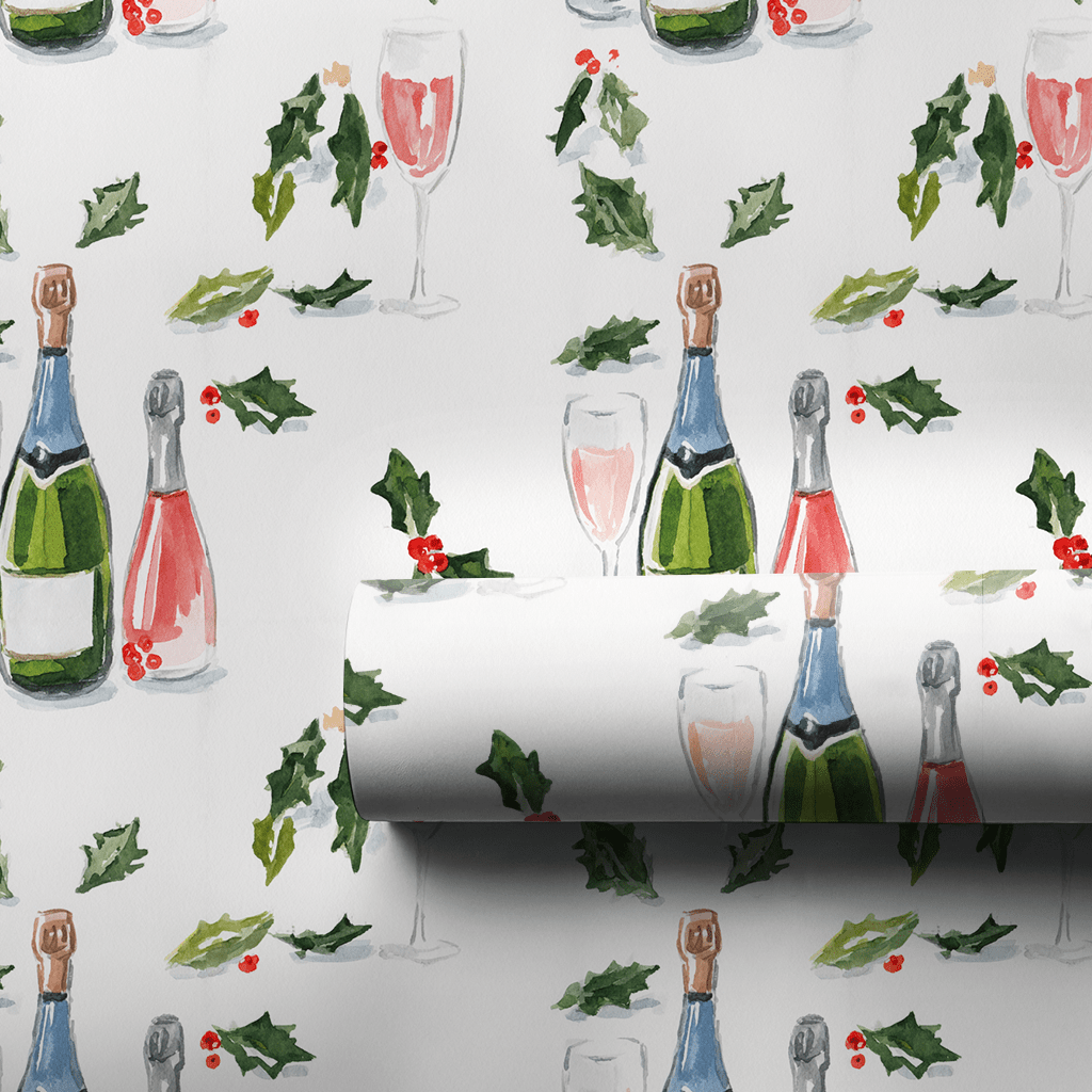 Mistletoe & Bubbly - Wrapping Paper - Lemon Park