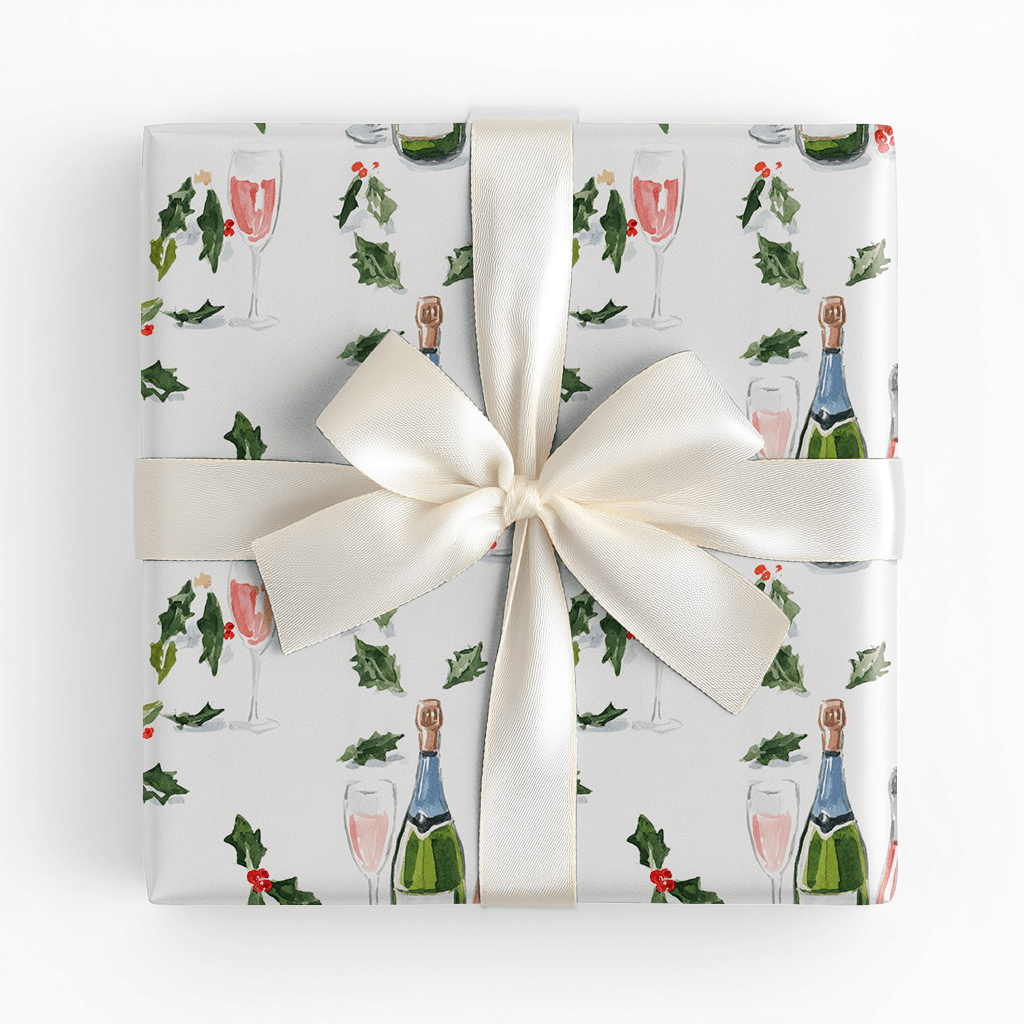 Mistletoe & Bubbly - Wrapping Paper - Lemon Park