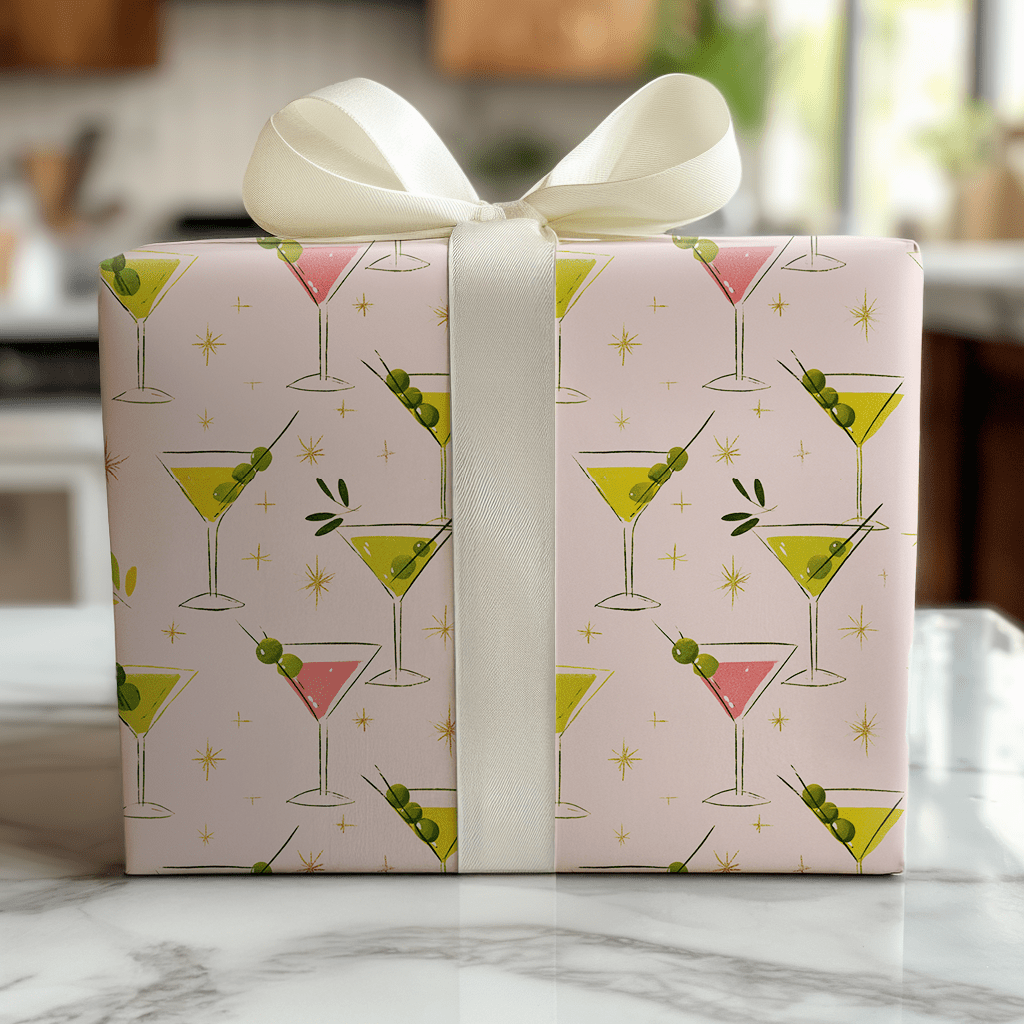 Mistletoe Martini - Wrapping Paper - Lemon Park
