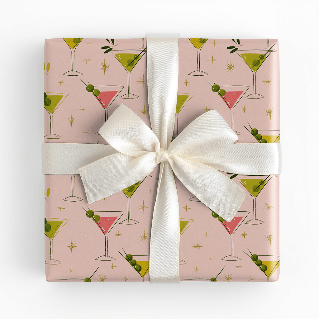 Mistletoe Martini - Wrapping Paper - Lemon Park