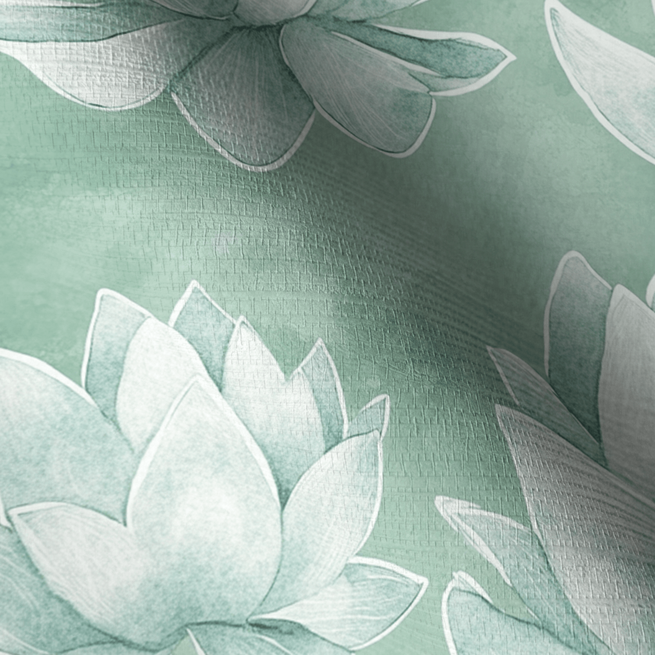 Misty Bloom Faux Grasscloth Wallpaper - Lemon Park