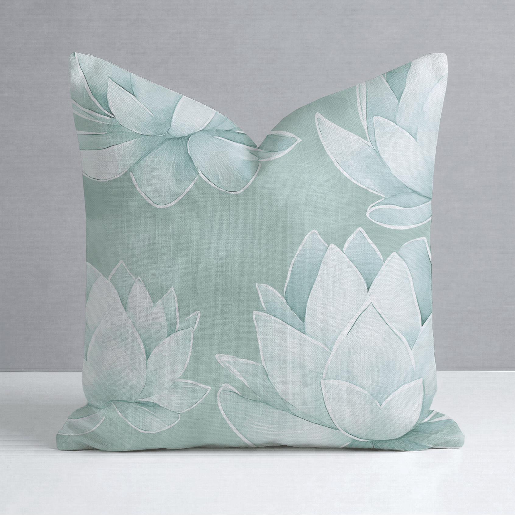 Misty Bloom Throw Pillow - Lemon Park