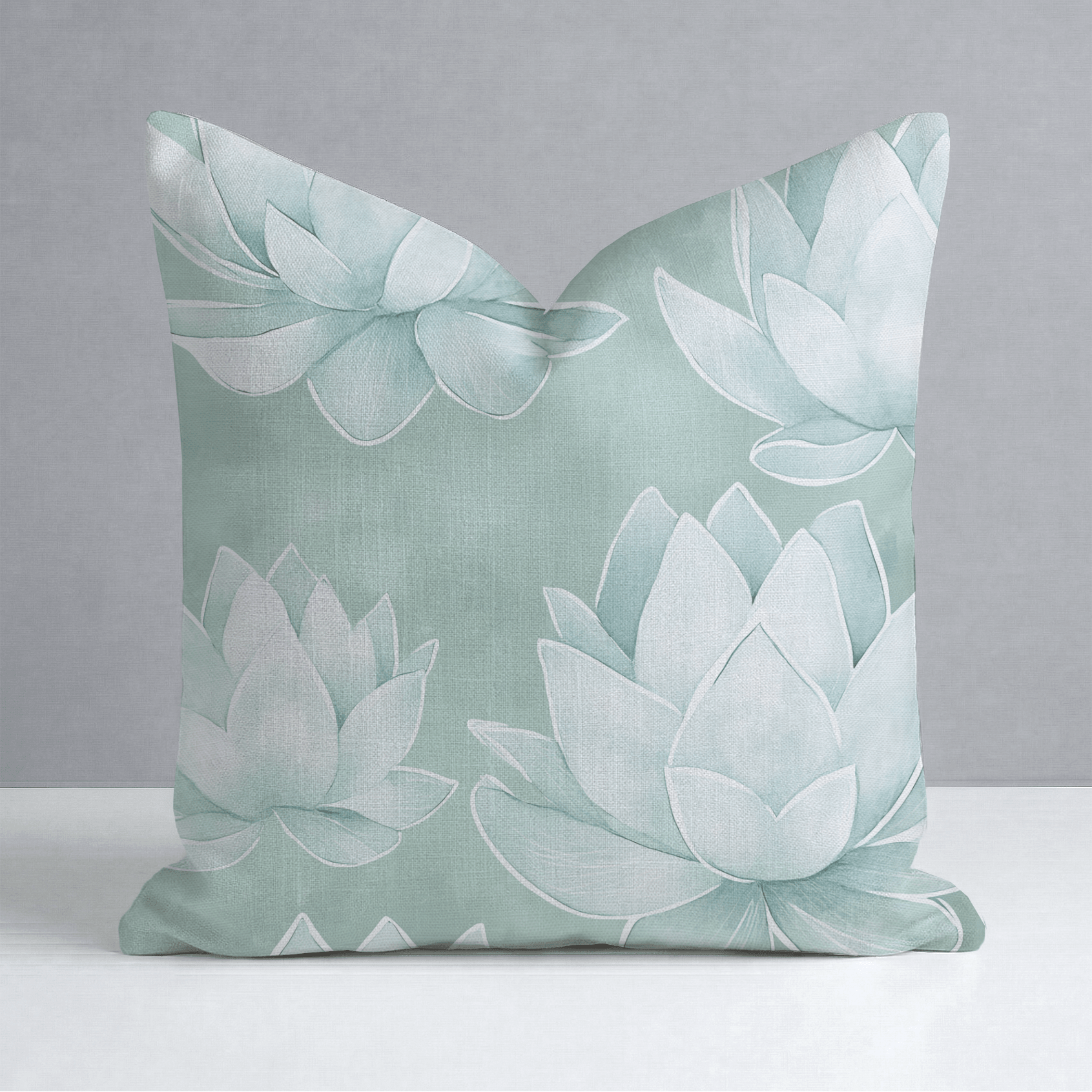 Misty Bloom Throw Pillow - Lemon Park