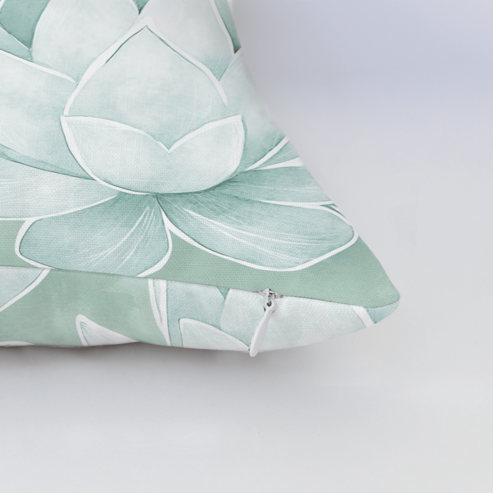 Misty Bloom Throw Pillow - Lemon Park