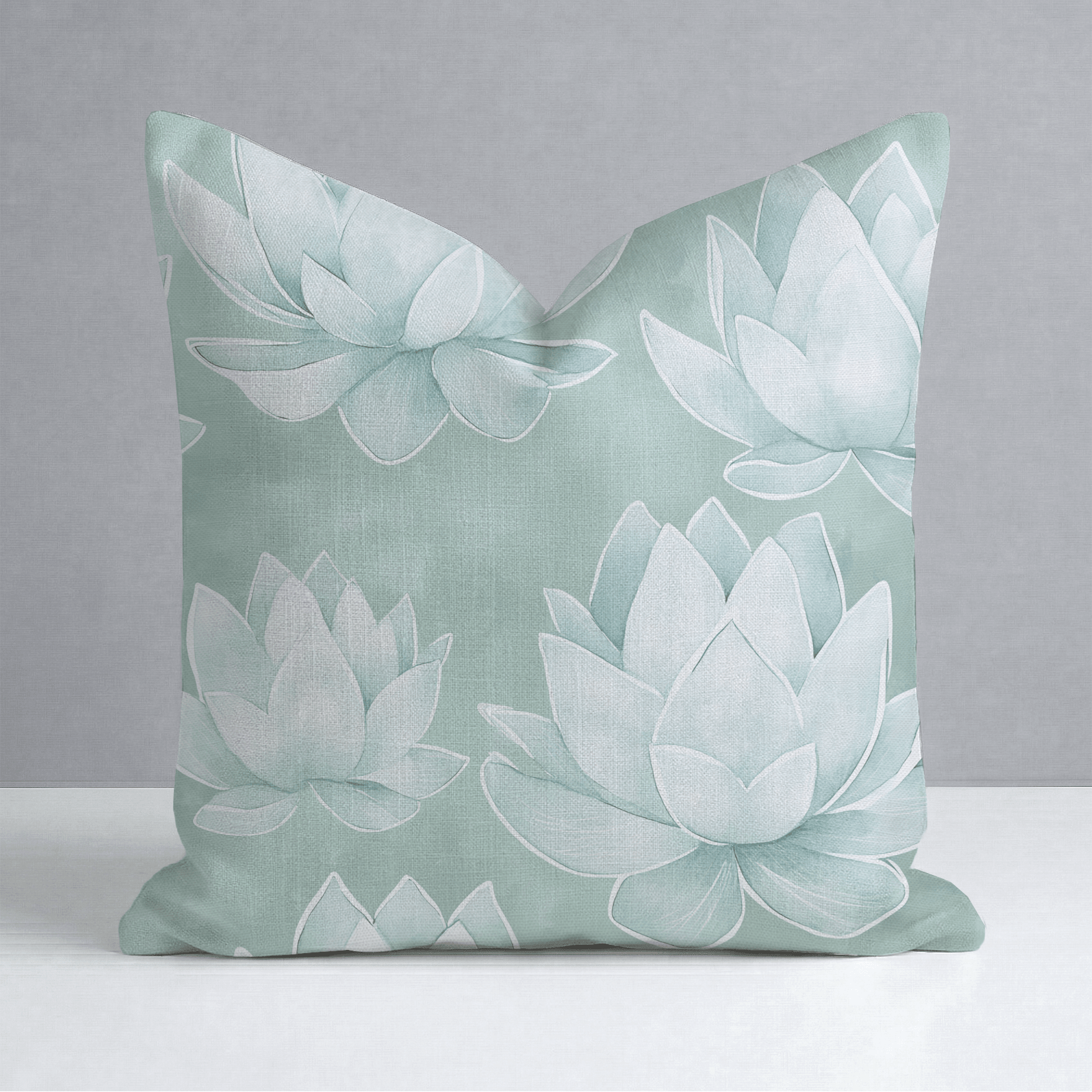 Misty Bloom Throw Pillow - Lemon Park