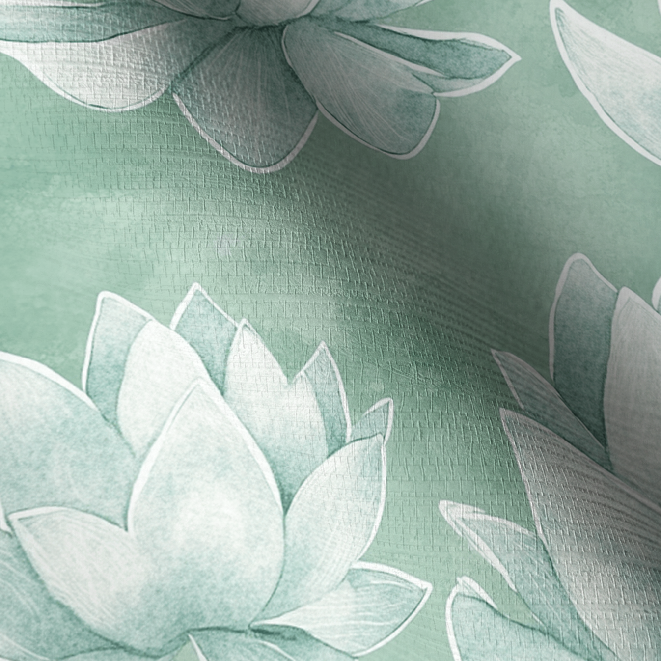 Misty Bloom Faux Grasscloth Wallpaper