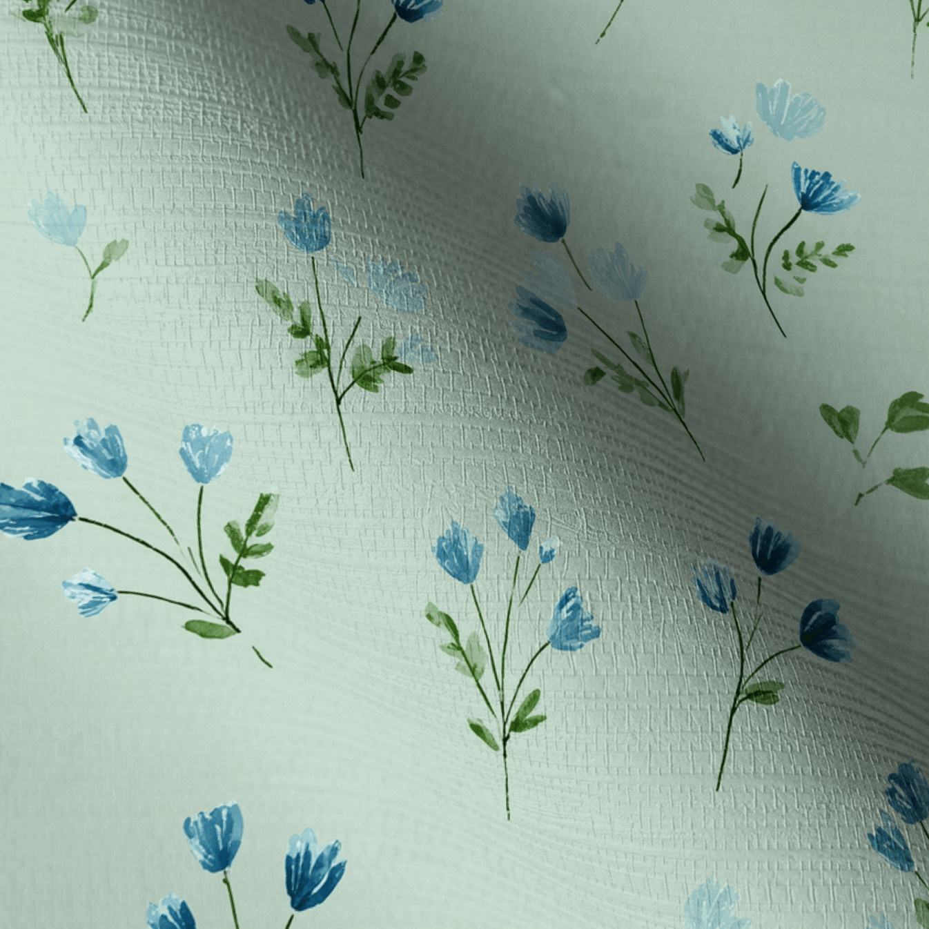 Misty Flora Faux Grasscloth Wallpaper - Lemon Park