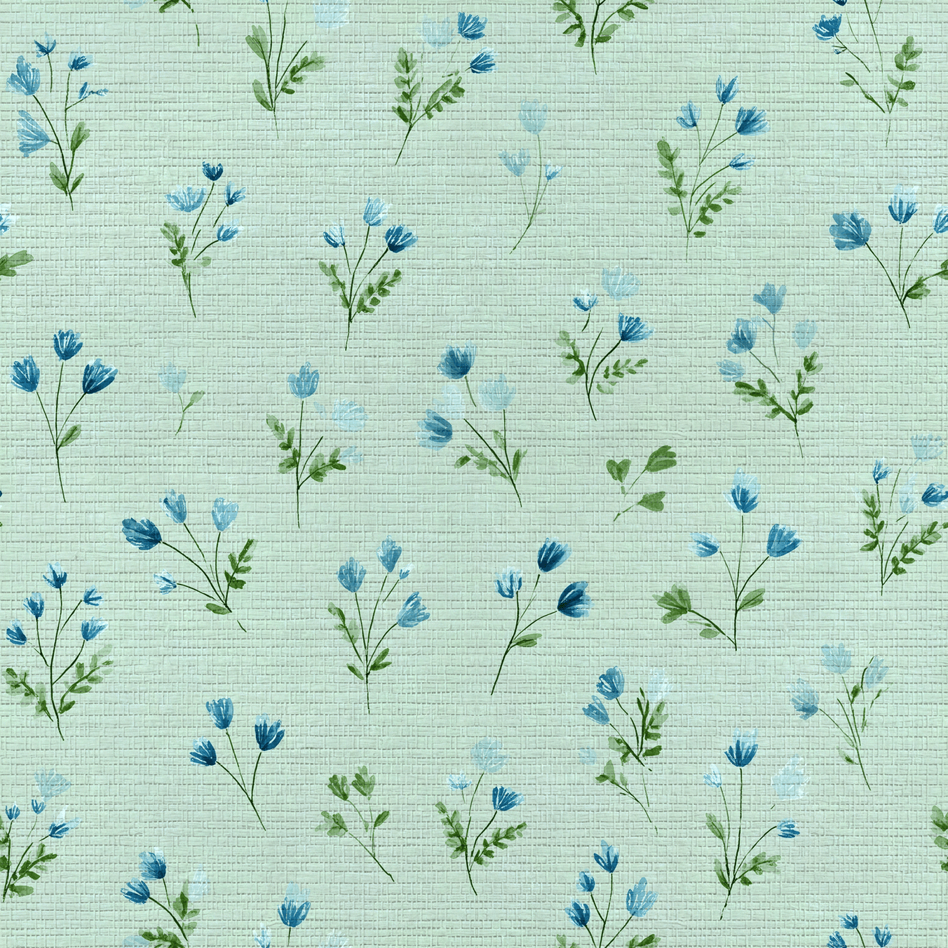 Misty Flora Faux Grasscloth Wallpaper - Lemon Park