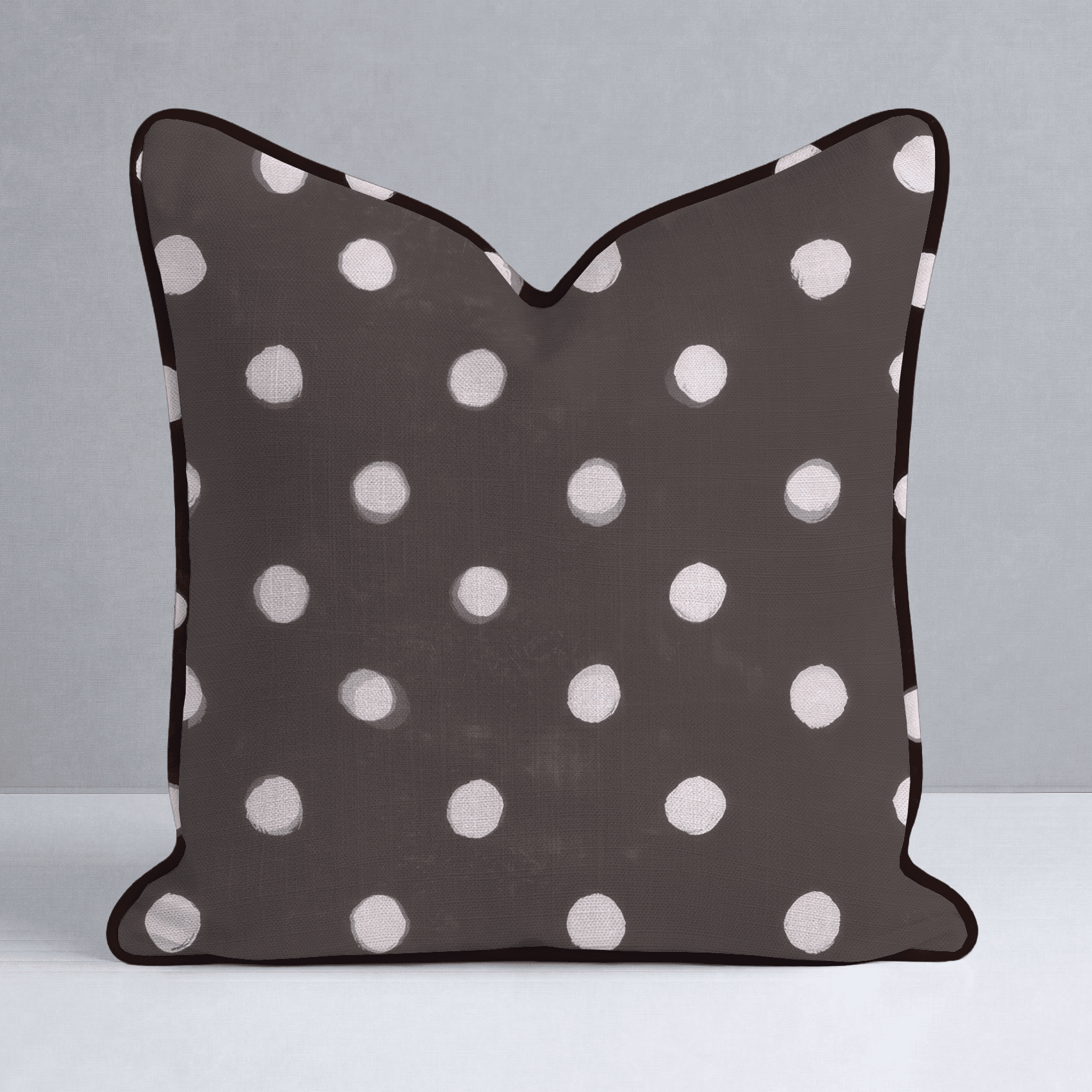 Mocha Dot Throw Pillow - Lemon Park