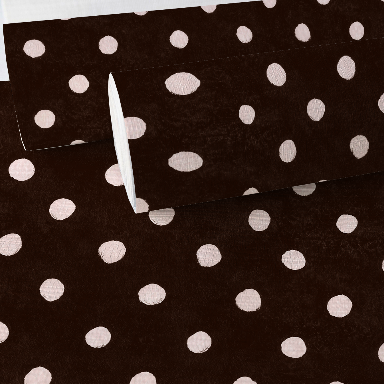 Mocha Dot Faux Grasscloth Wallpaper