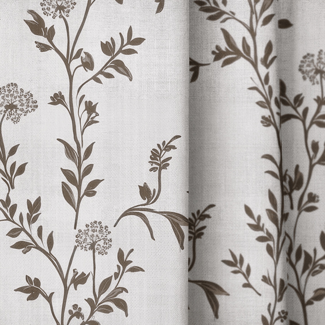 Mocha Vine - Drapery - Lemon Park
