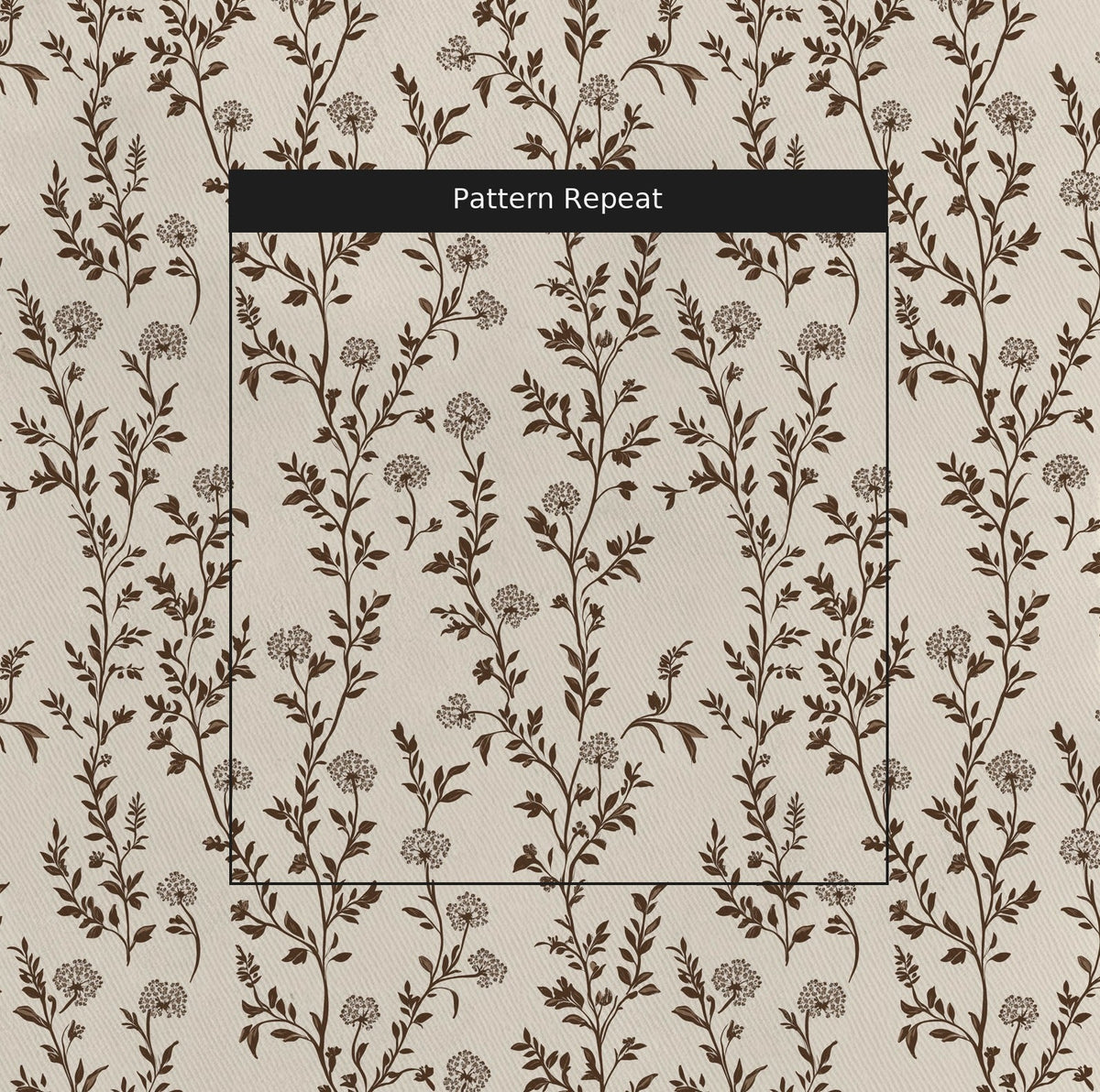 Mocha Vine - Fabric - Lemon Park