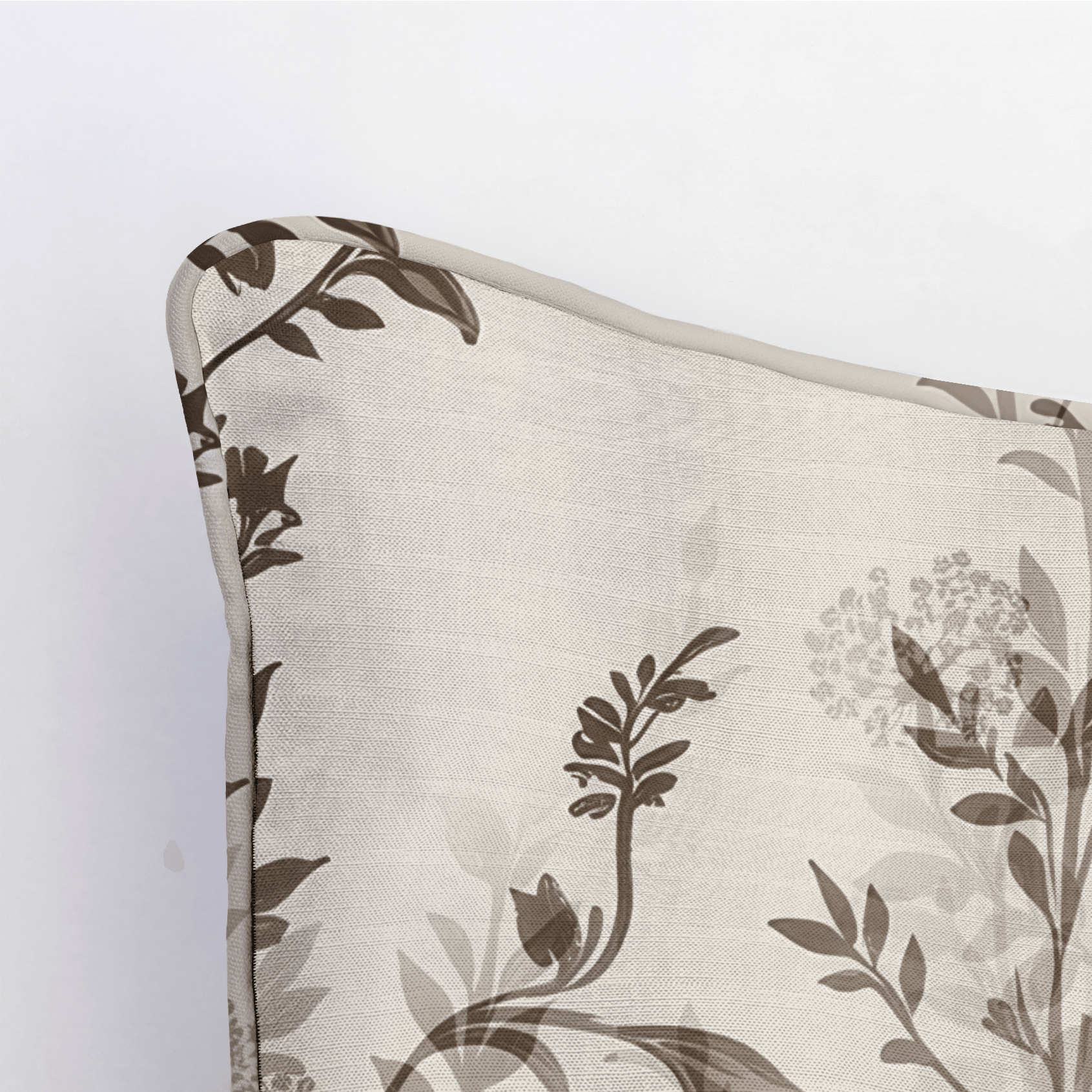 Mocha Vine Throw Pillow - Lemon Park