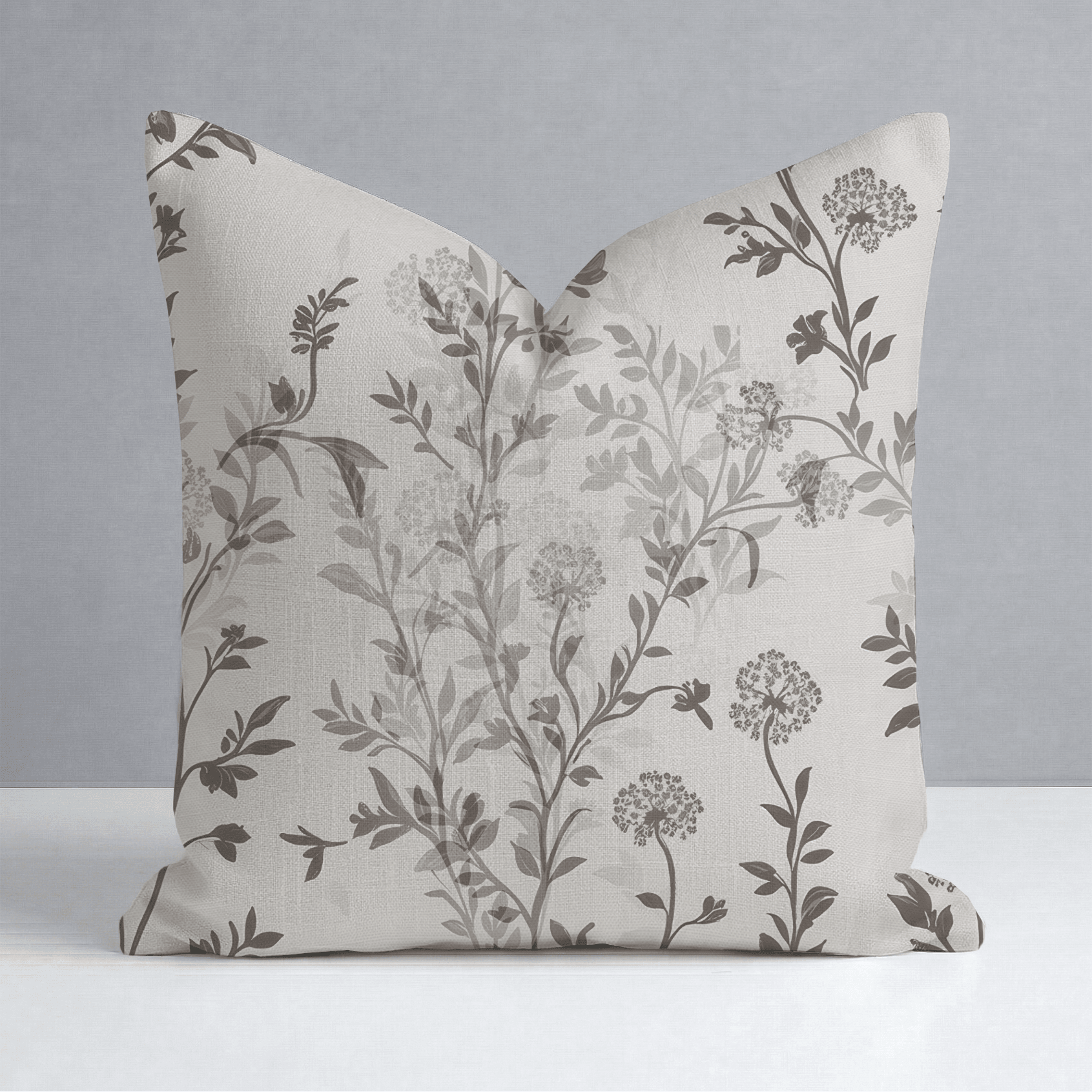 Mocha Vine Throw Pillow - Lemon Park