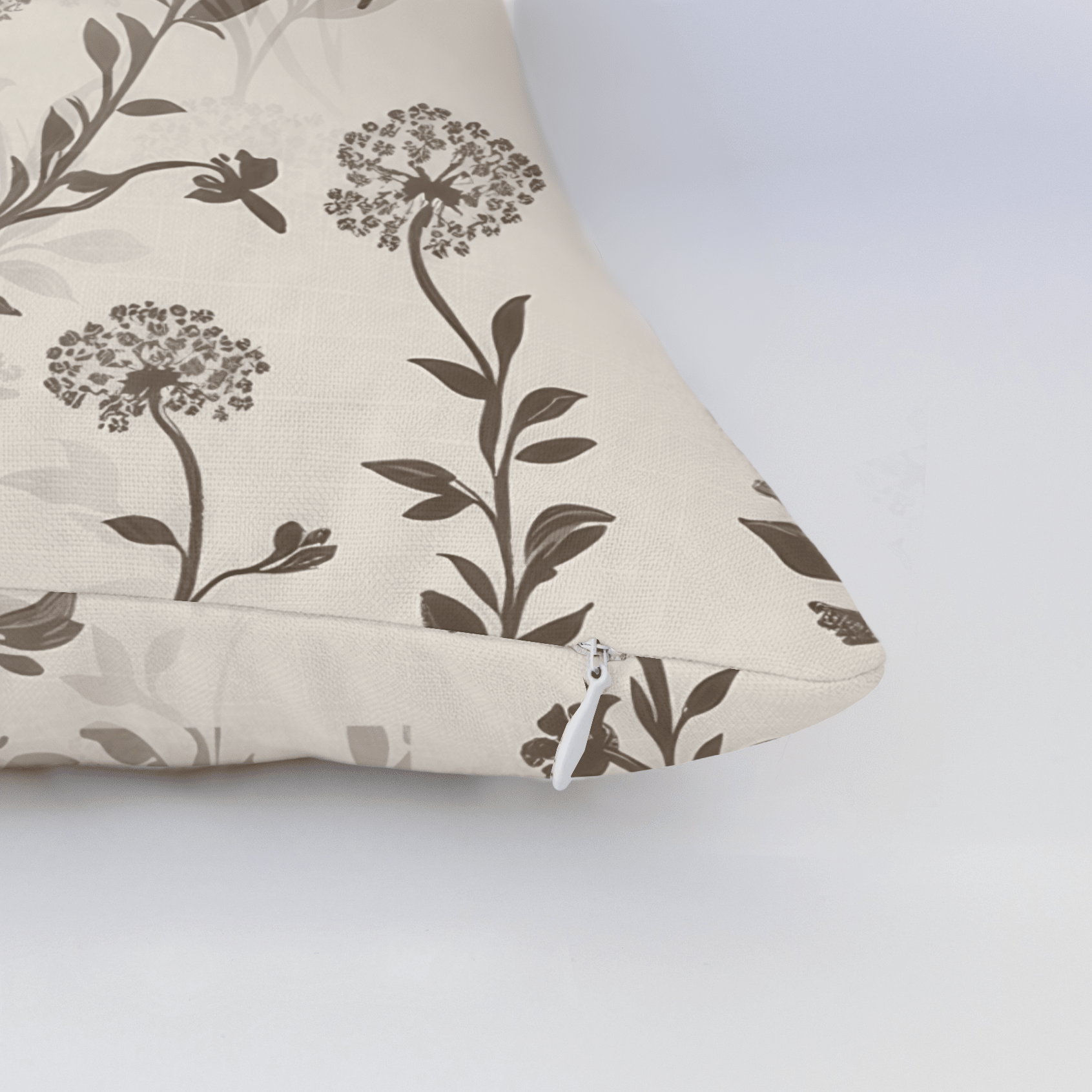 Mocha Vine Throw Pillow - Lemon Park