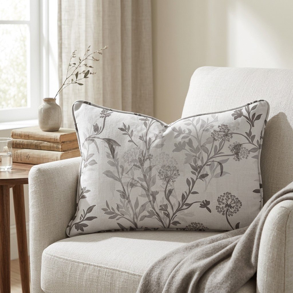 Mocha Vine Throw Pillow - Lemon Park