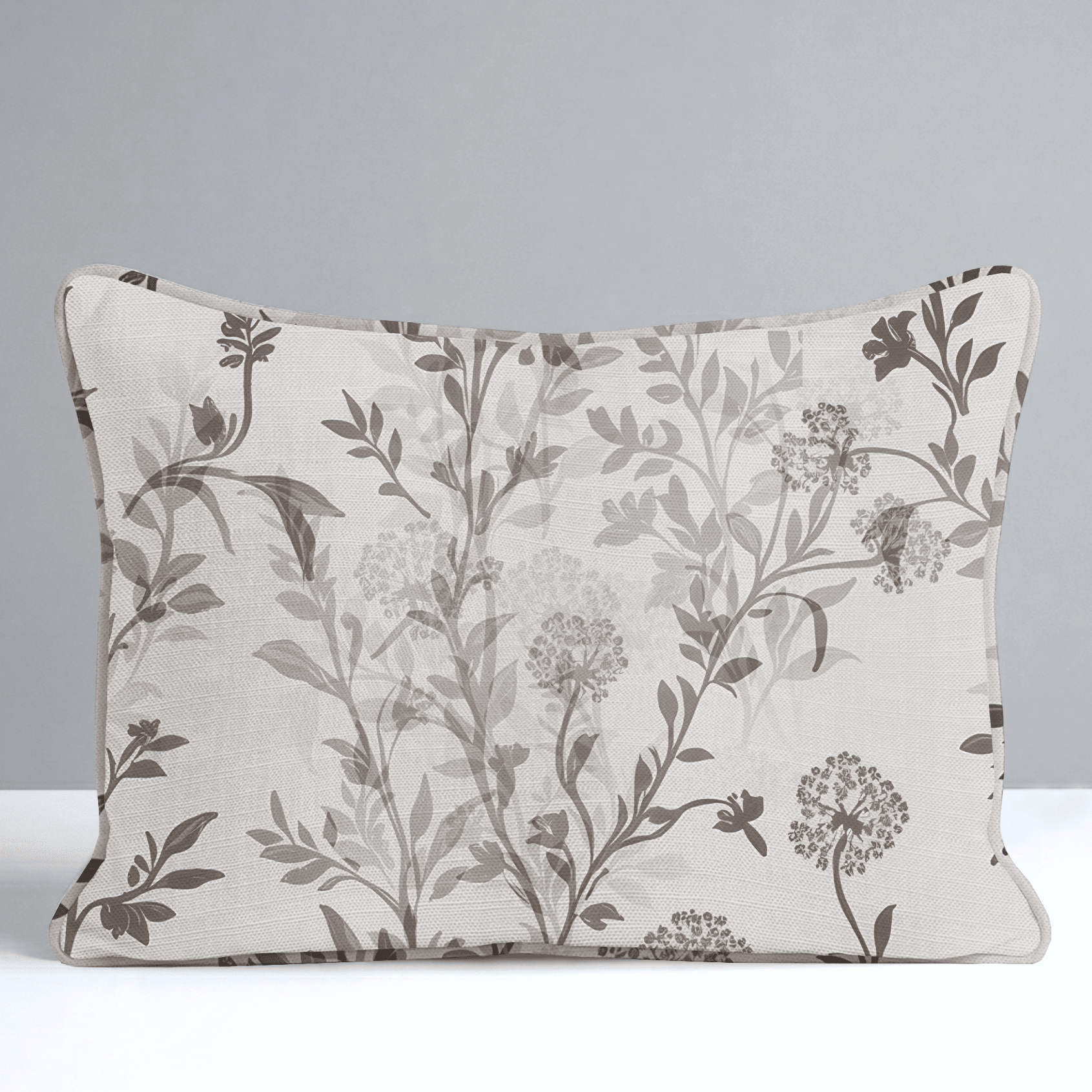 Mocha Vine Throw Pillow - Lemon Park