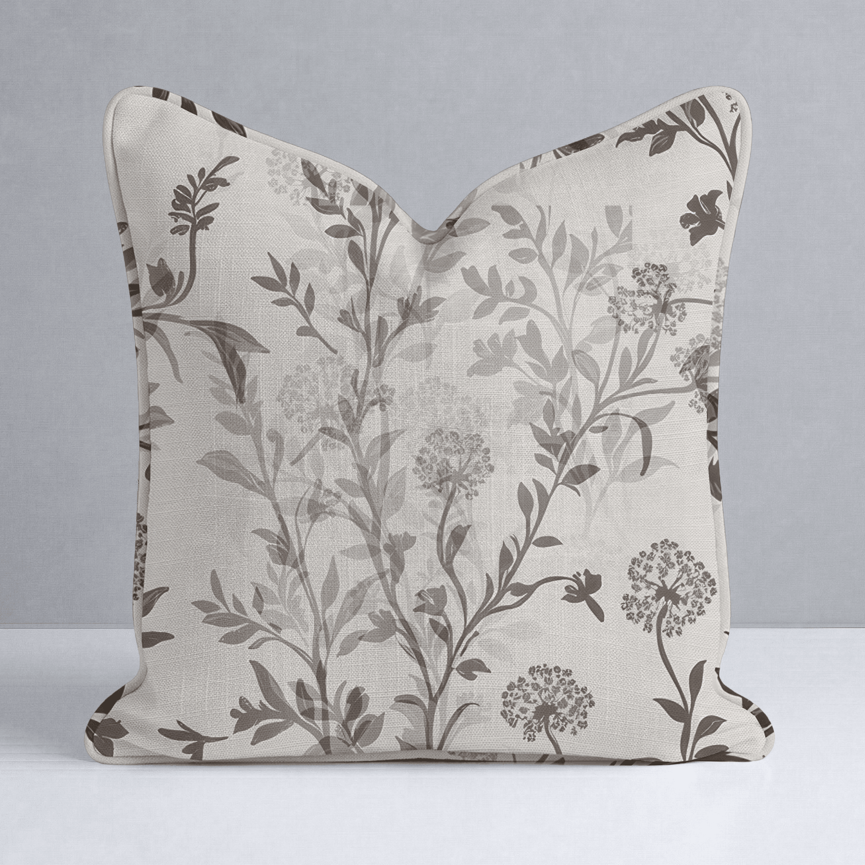 Mocha Vine Throw Pillow - Lemon Park