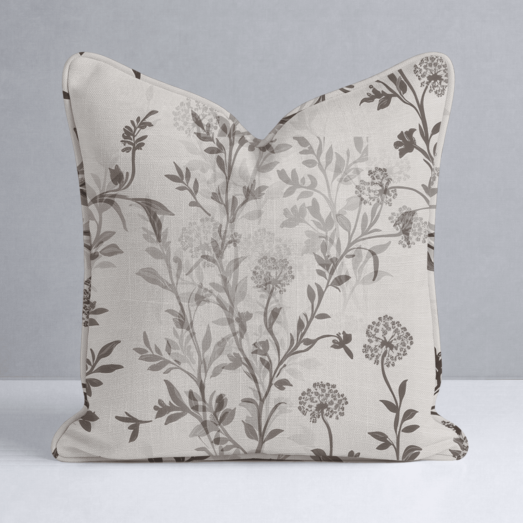Mocha Vine Throw Pillow - Lemon Park
