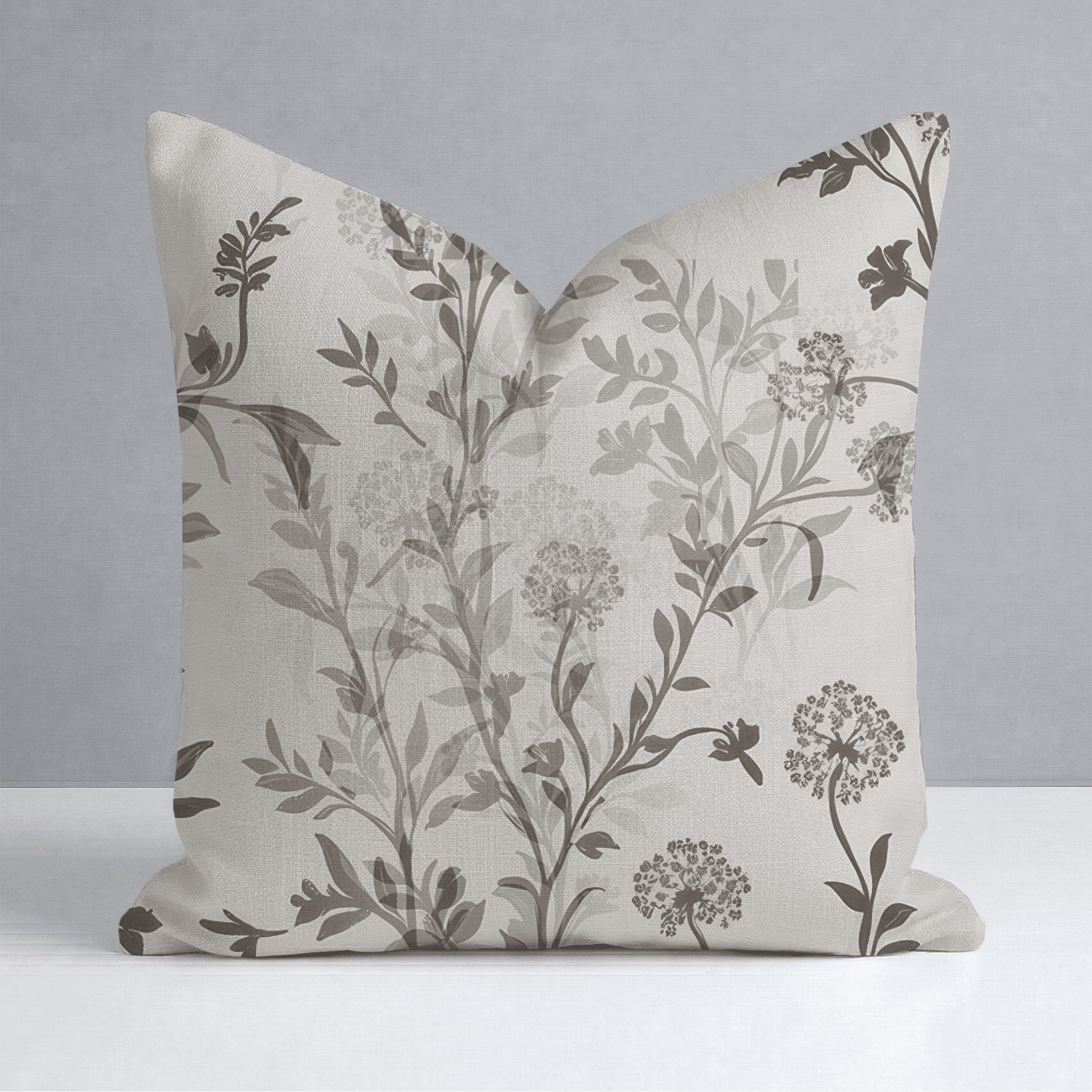 Mocha Vine Throw Pillow - Lemon Park