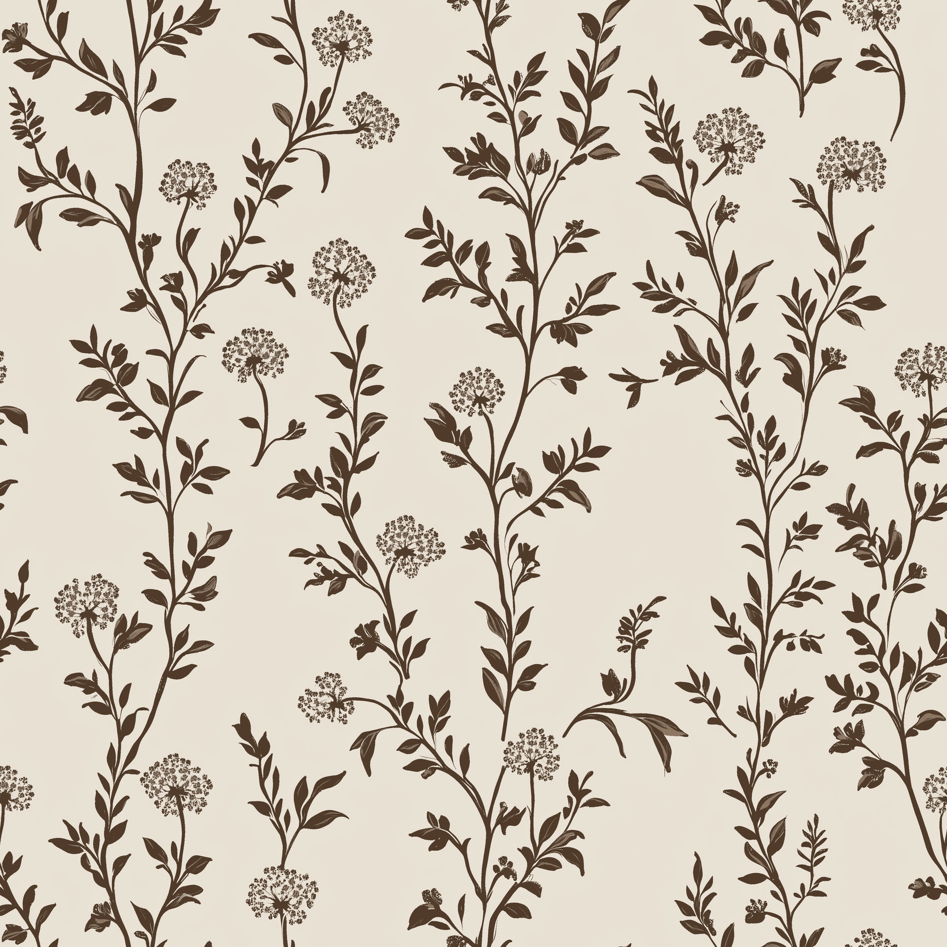 Mocha Vine Wallpaper - Lemon Park