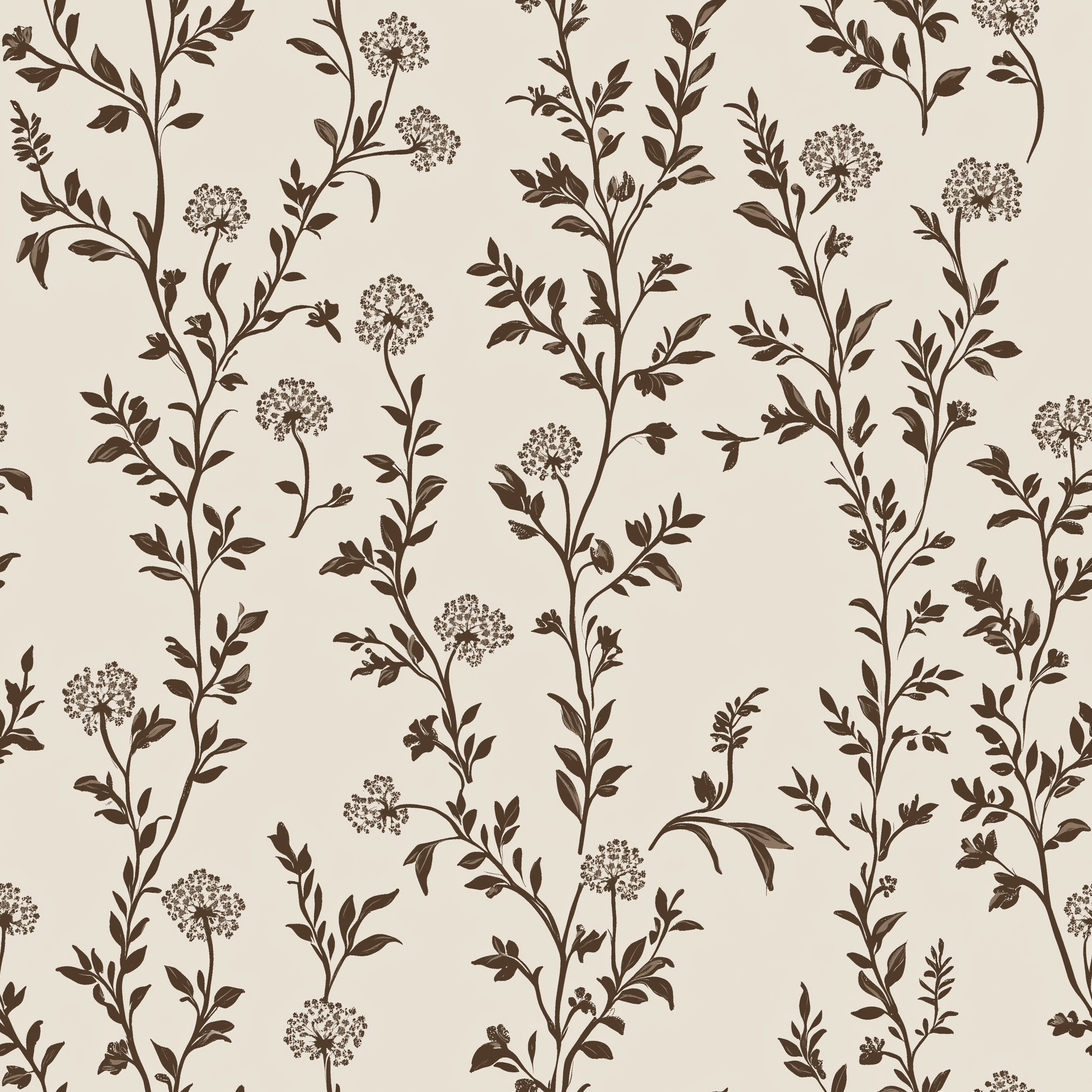 Mocha Vine Wallpaper - Lemon Park