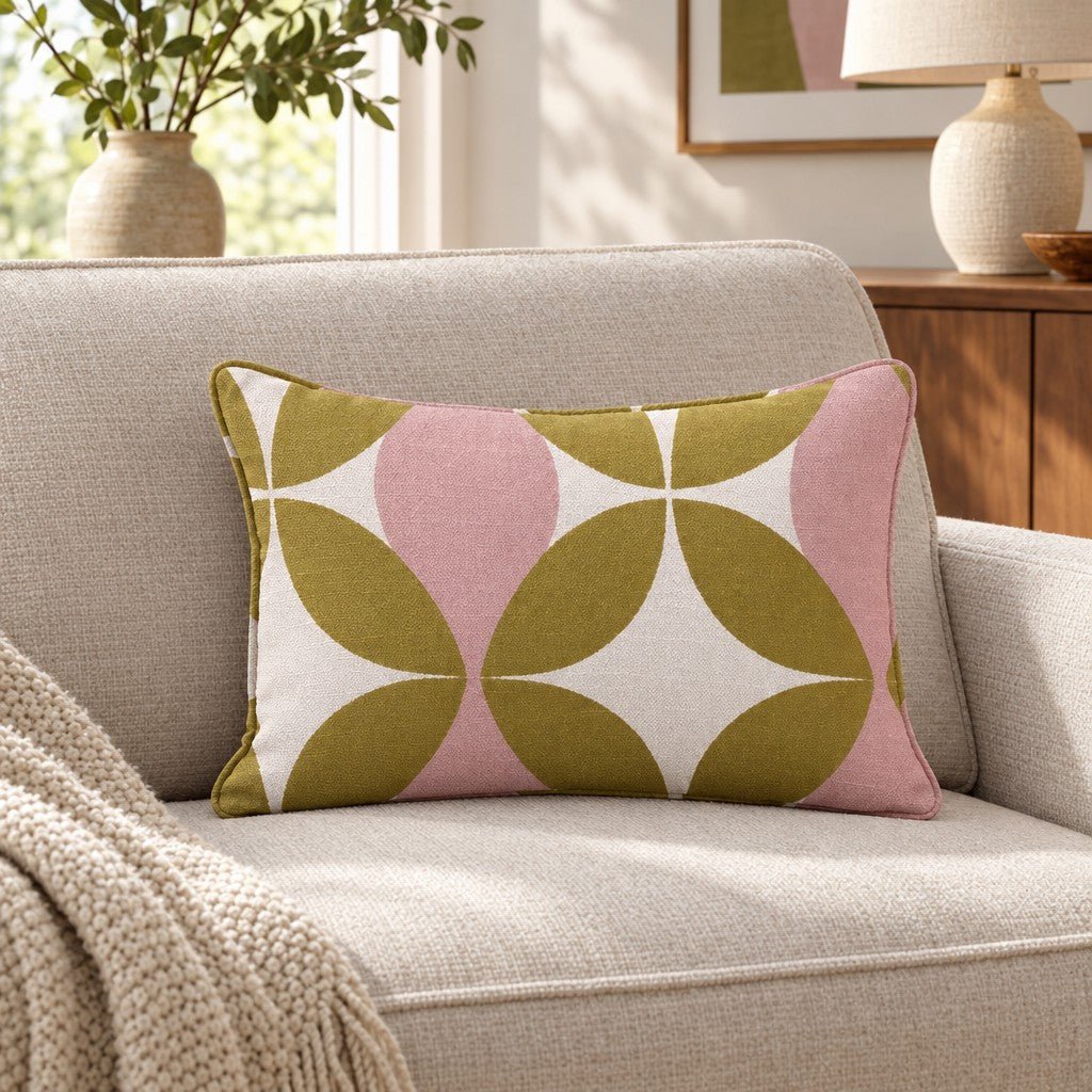 Mod Petal Throw Pillow - Lemon Park
