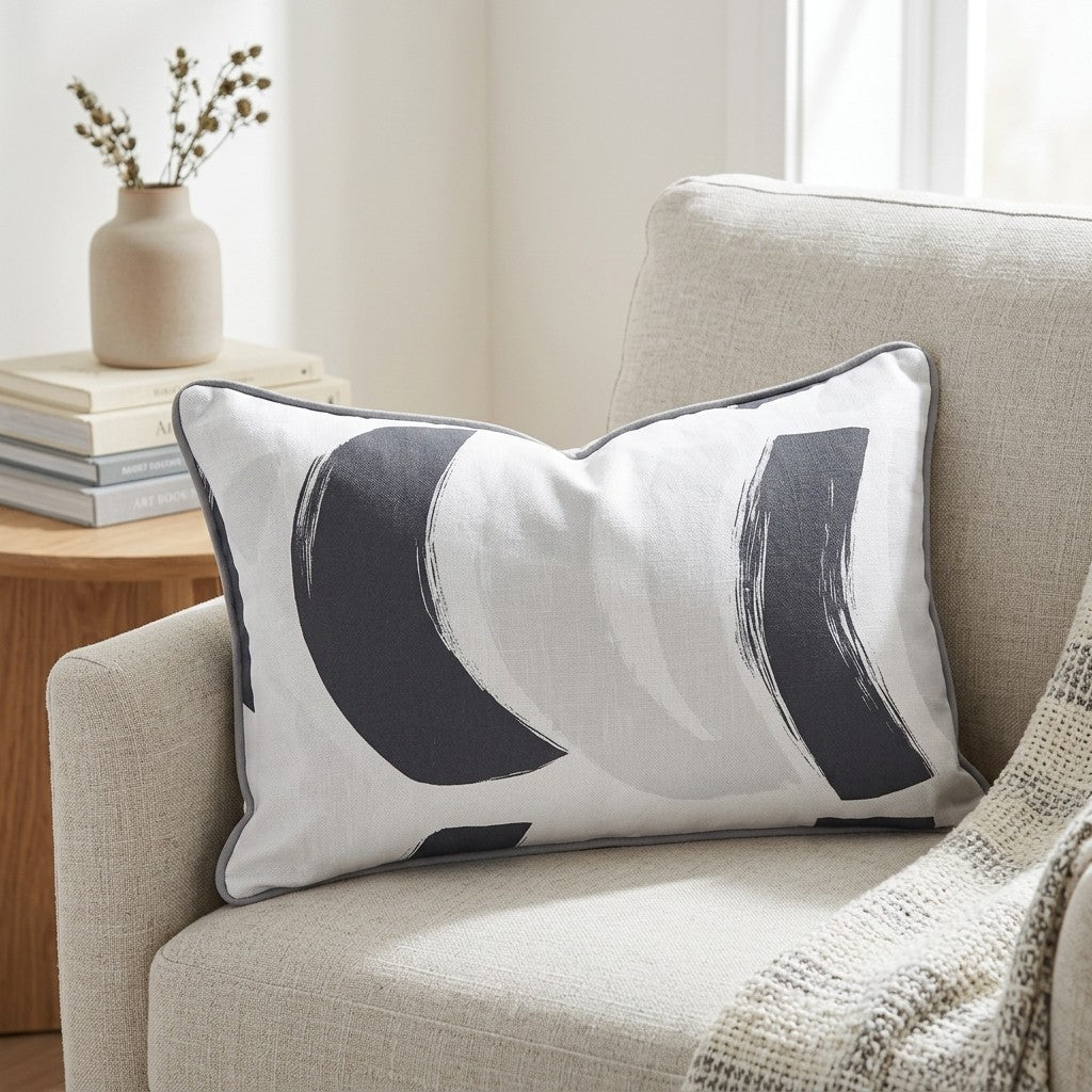 Monochrome Mood Throw Pillow - Lemon Park