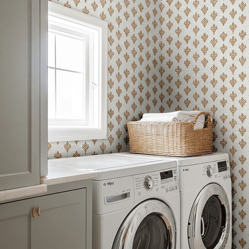 Monroe Faux Grasscloth Wallpaper - Lemon Park