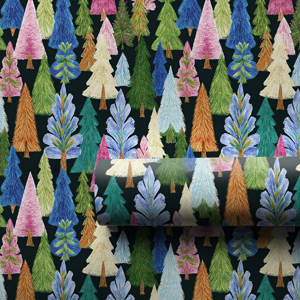 Moonlight Spruce - Wrapping Paper - Lemon Park