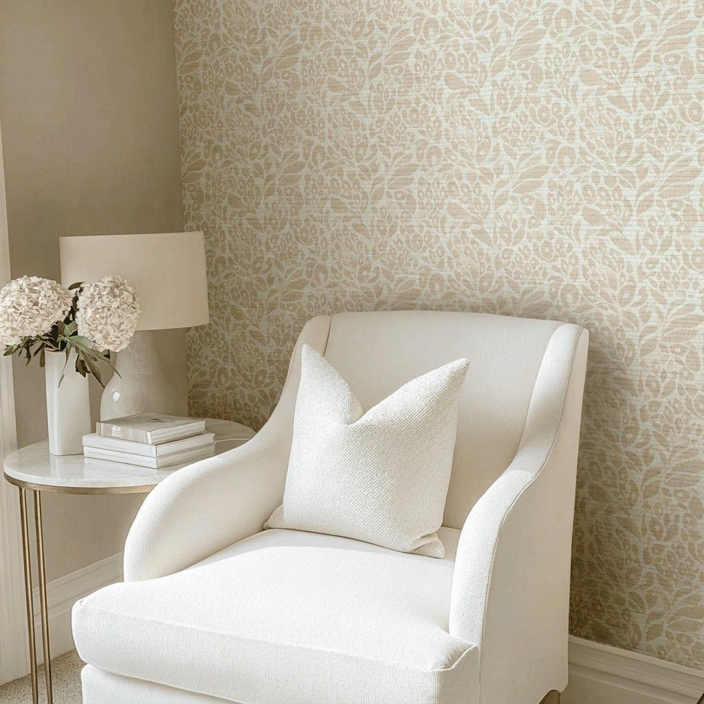 Morgan Faux Grasscloth Wallpaper - Lemon Park