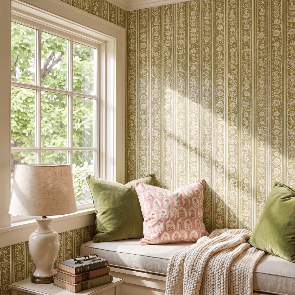 Morning Meadow Faux Grasscloth Wallpaper - Lemon Park