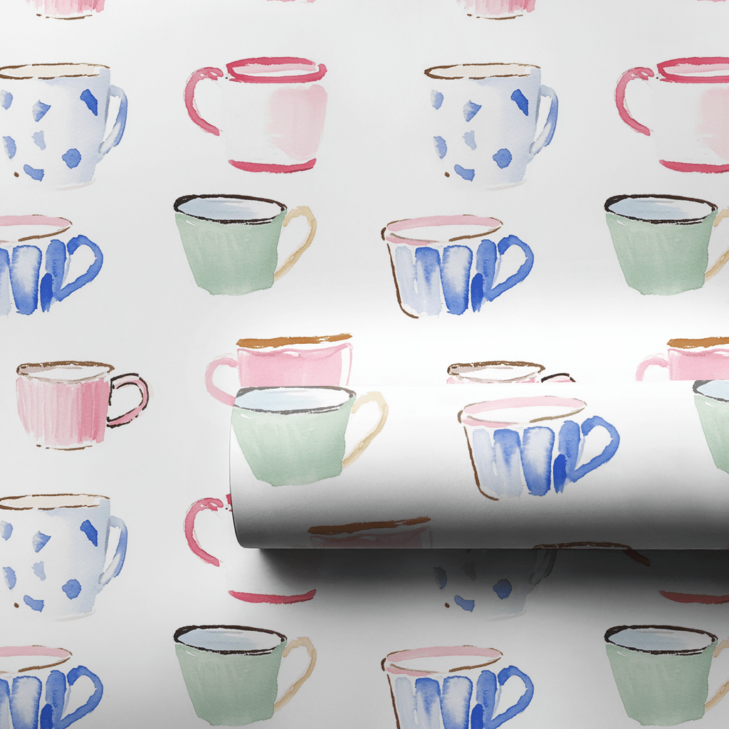 Morning Mugs - Wrapping Paper - Lemon Park