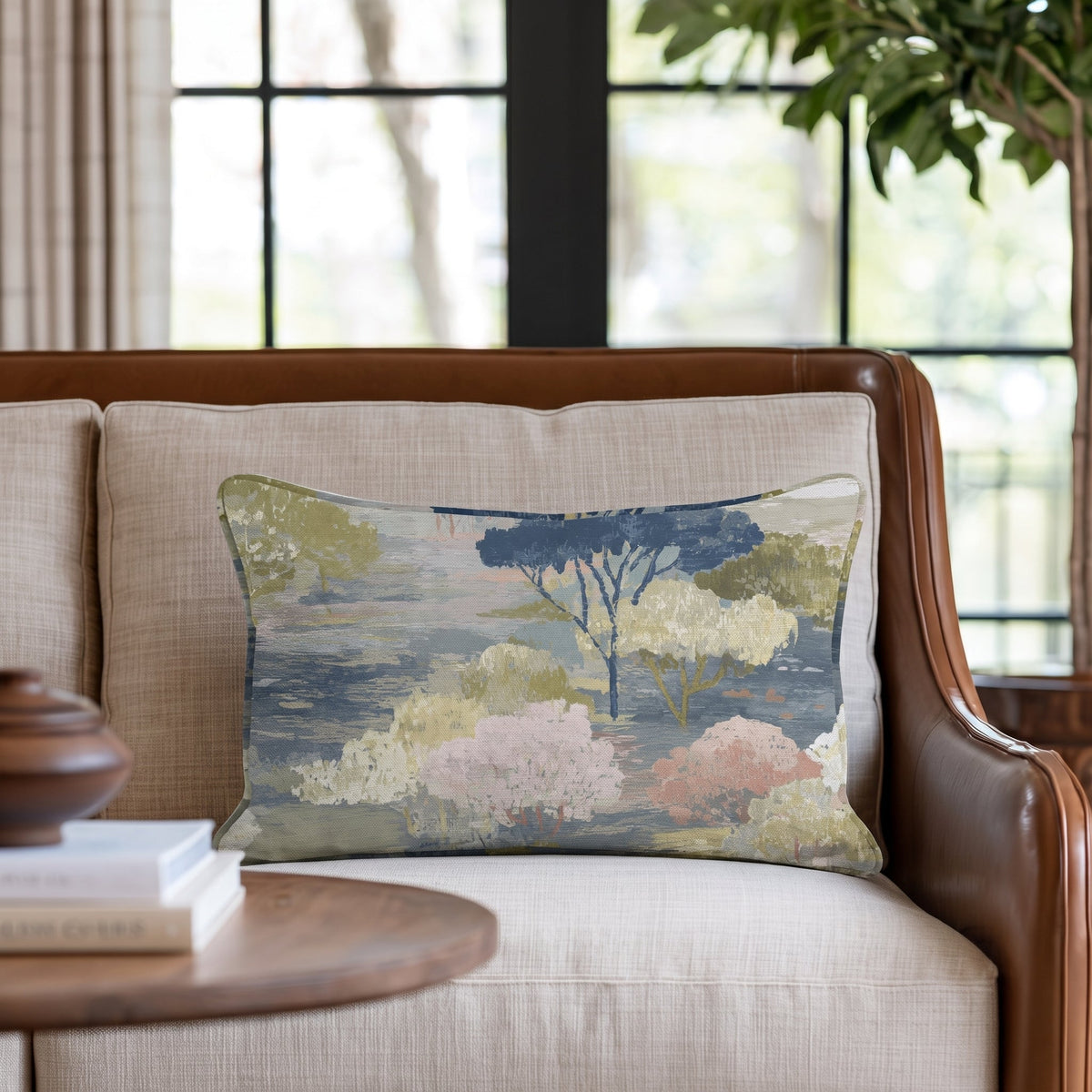 Morning Row Throw Pillow - Lemon Park
