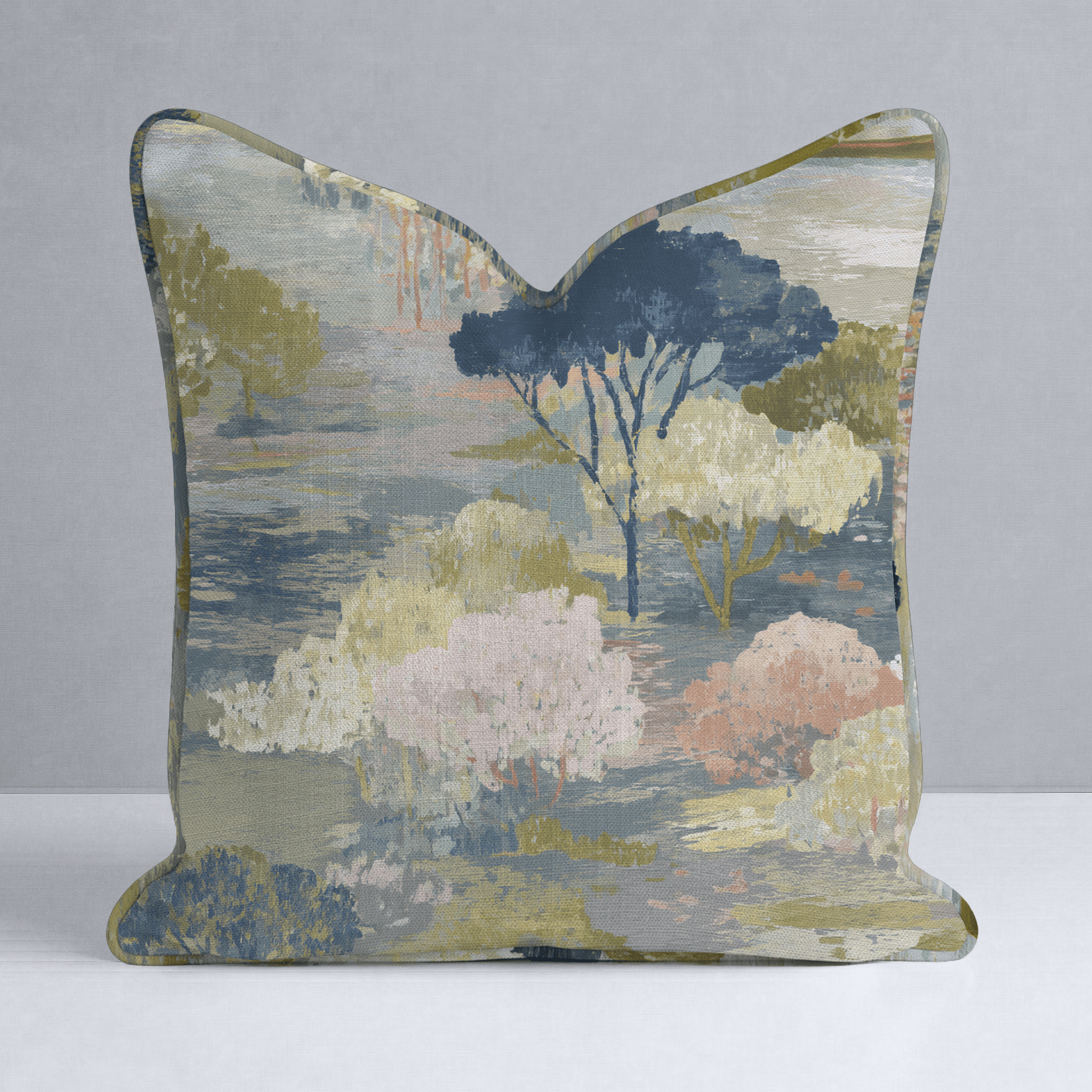 Morning Row Throw Pillow - Lemon Park